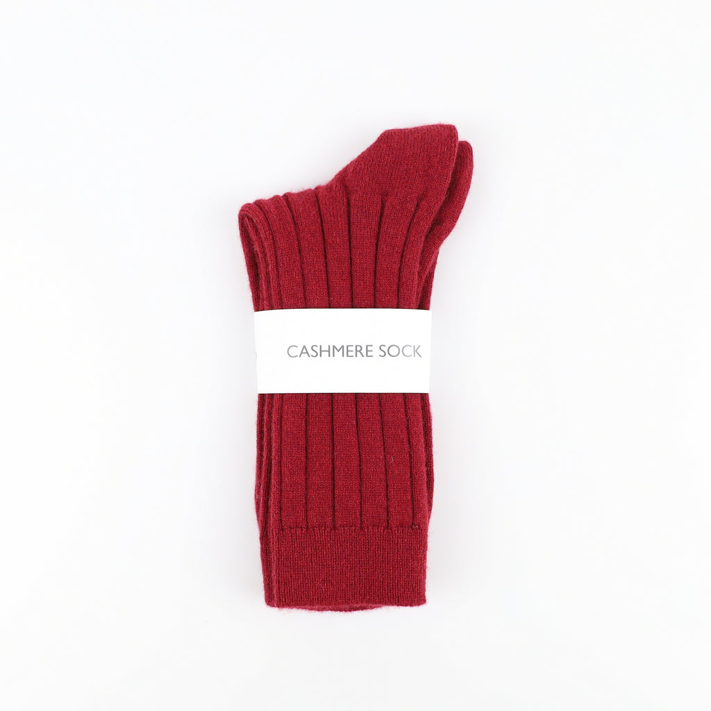 Men’s Brand New Scottish Burgundy Cashmere Every Day Socks UK 7-9