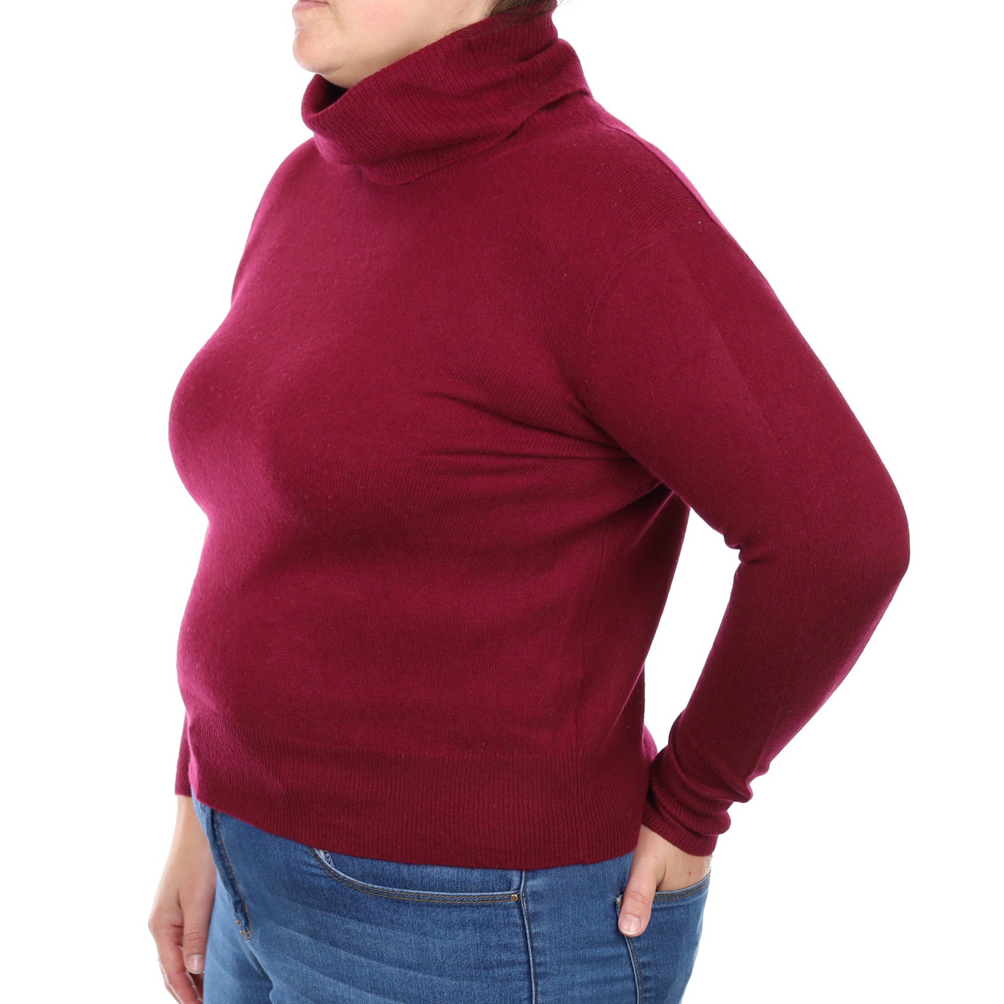 Mulberry Purple Cashmere Cowl Neck Jumper Large