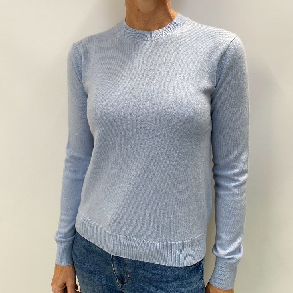 Sky Blue Cashmere Crew Neck Jumper Small