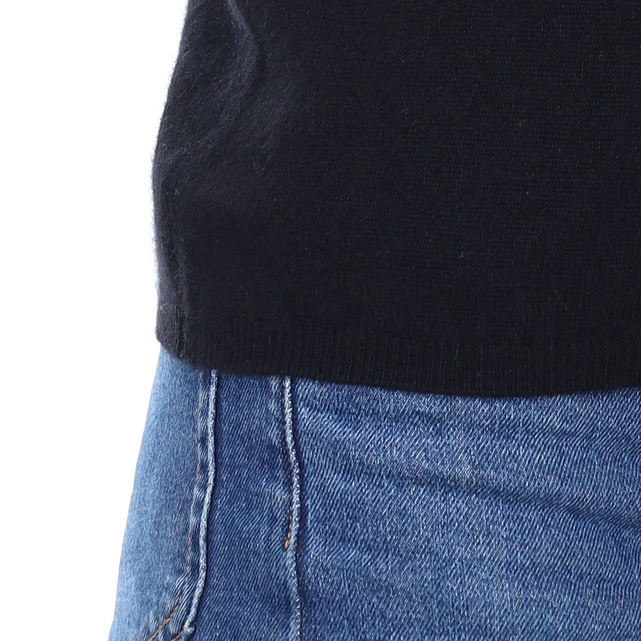 Brand New Black Cashmere Crew Neck T-Shirt Extra Small UK 6-8