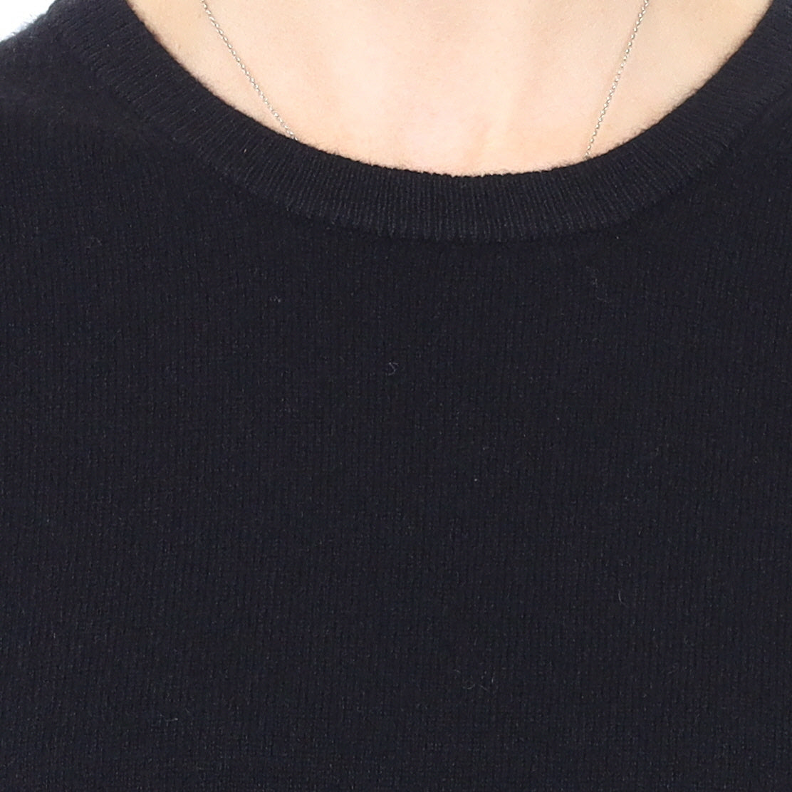 Brand New Black Cashmere Crew Neck T-Shirt Extra Large UK 20-22