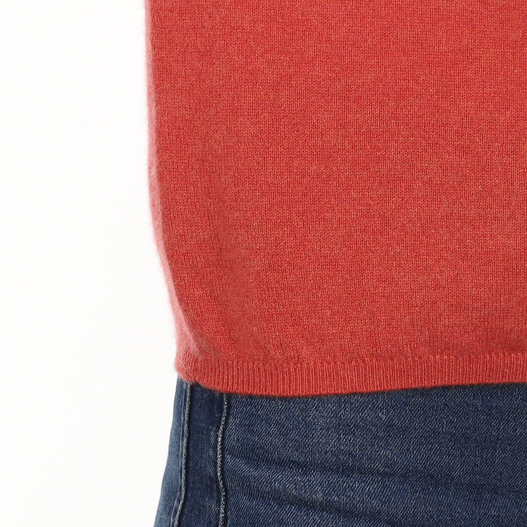 Brand New Watermelon Orange Cashmere Crew Neck T-Shirt Extra Large UK 20-22
