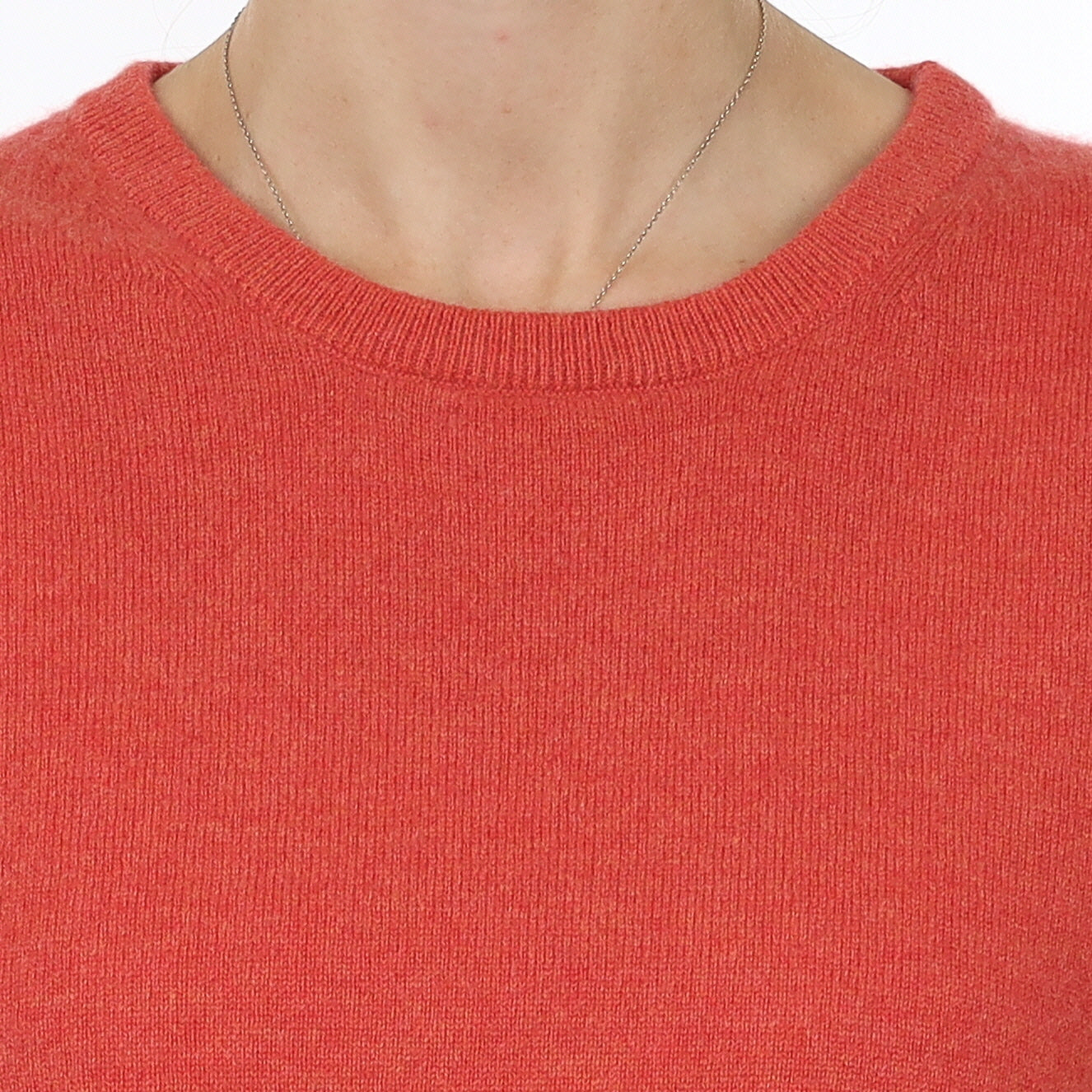 Brand New Watermelon Orange Cashmere Crew Neck T-Shirt Extra Large UK 20-22