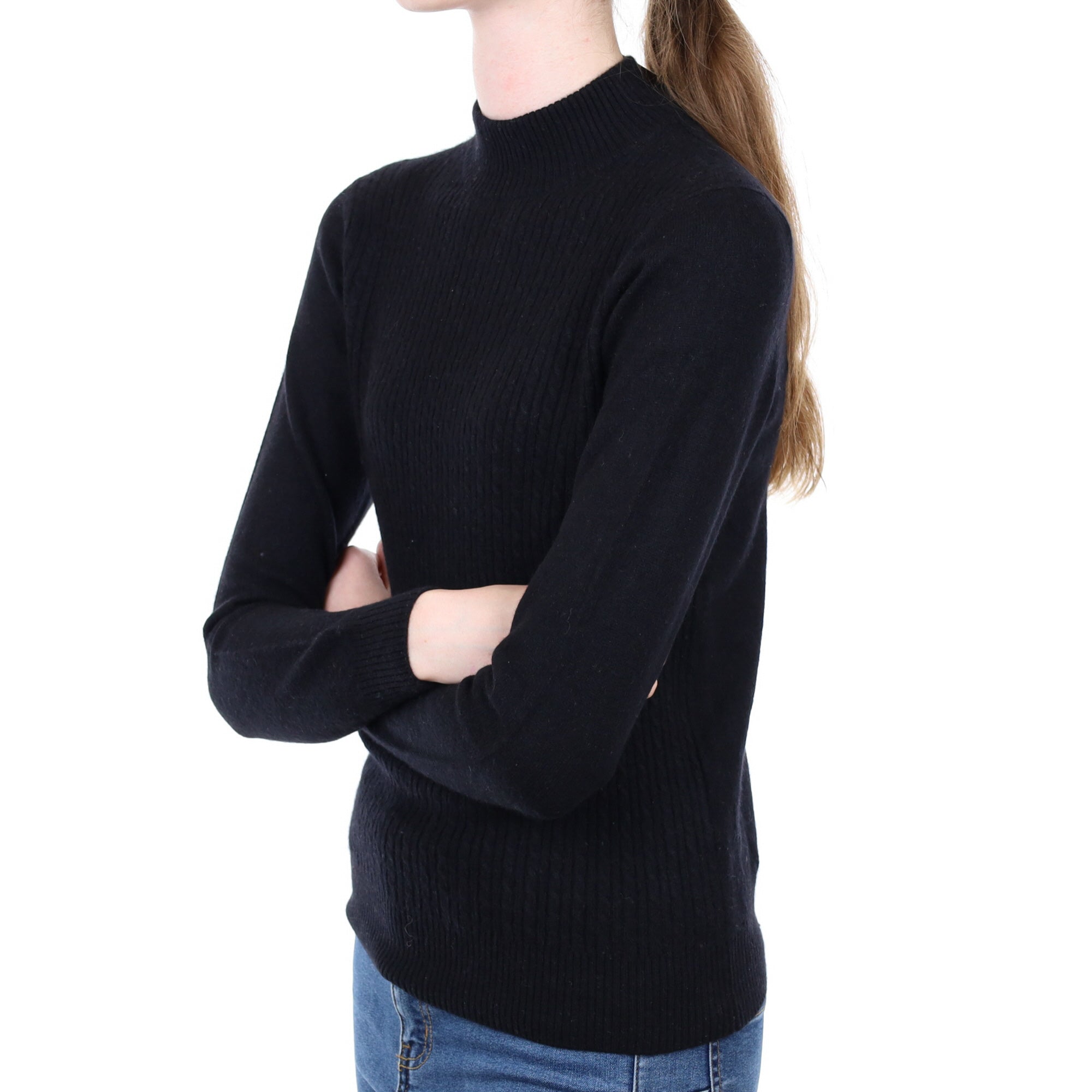 Black Cashmere Turtle Neck Jumper Extra Small