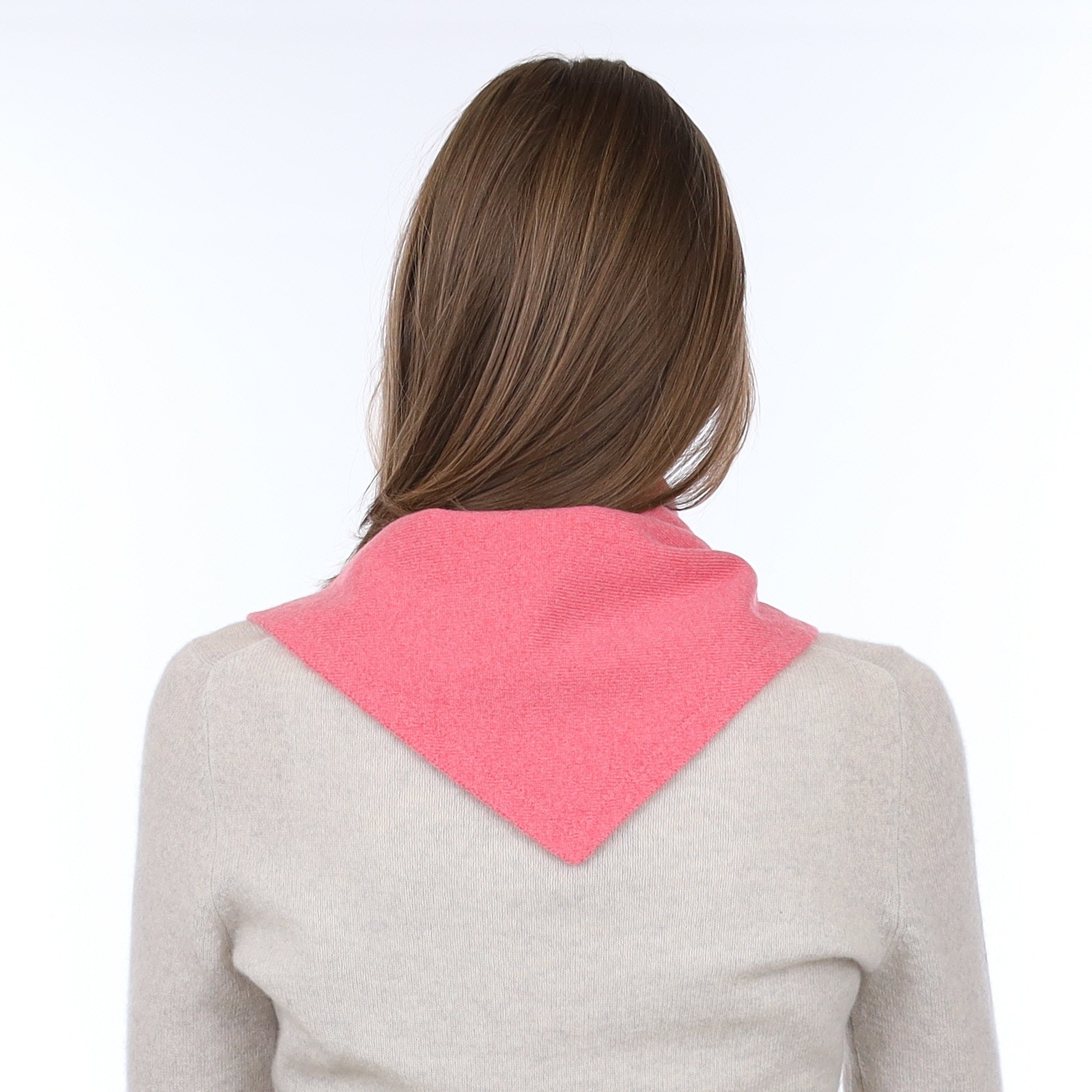 Brand New Strawberry Ice Recycled Cashmere Triangle Scarf