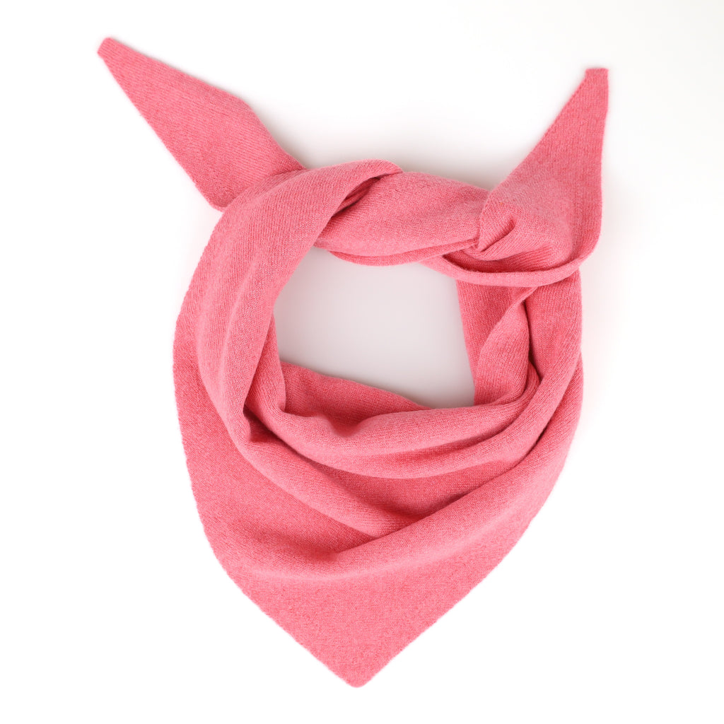 Brand New Strawberry Ice Recycled Cashmere Triangle Scarf