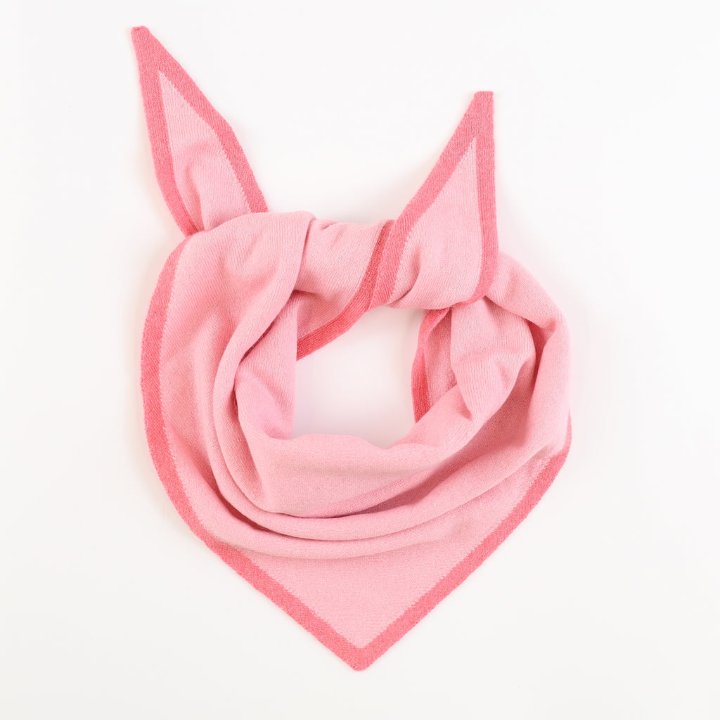 Brand New Candy Floss and Strawberry Ice Recycled Cashmere Triangle Scarf