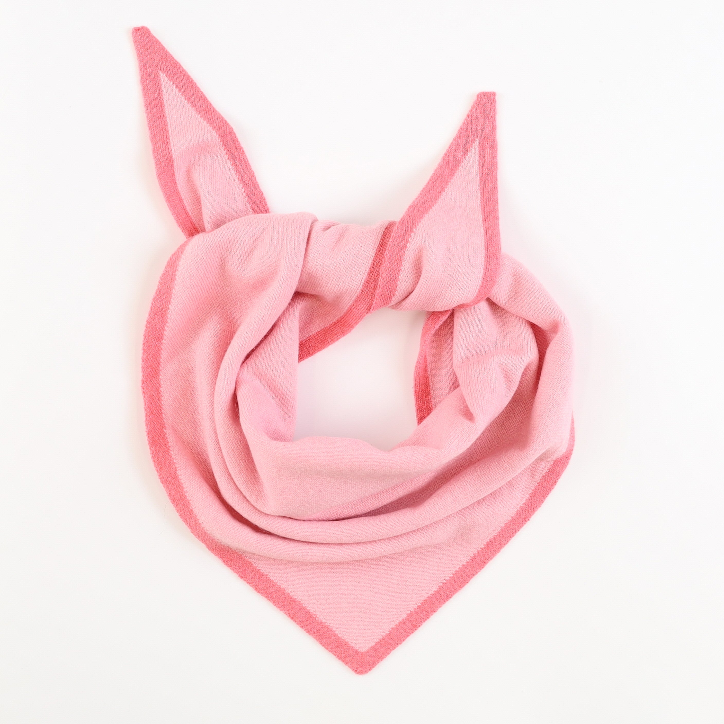 Brand New Candy Floss and Strawberry Ice Recycled Cashmere Triangle Scarf