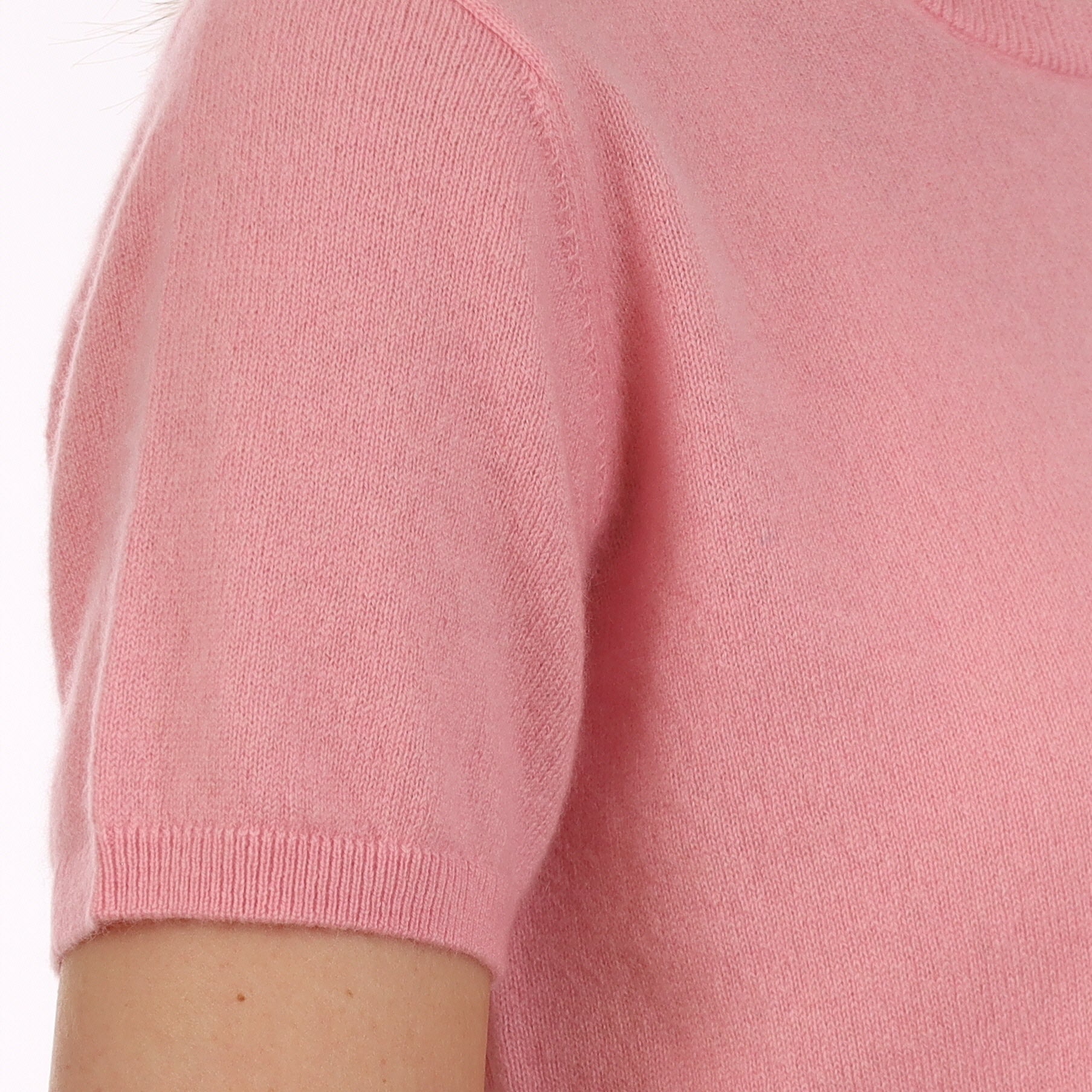 Brand New Candy Floss Pink Cashmere Crew Neck T-Shirt Medium UK 12-14