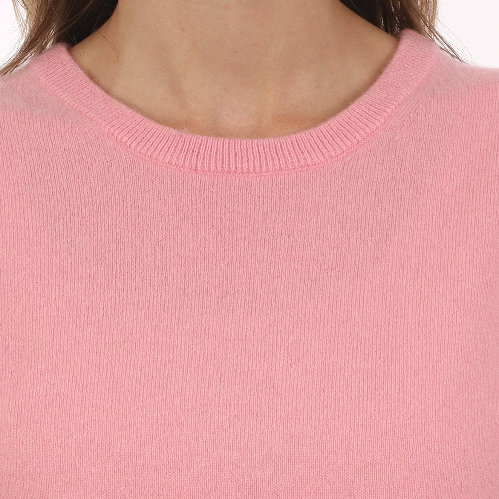 Brand New Candy Floss Pink Cashmere Crew Neck T-Shirt Medium UK 12-14