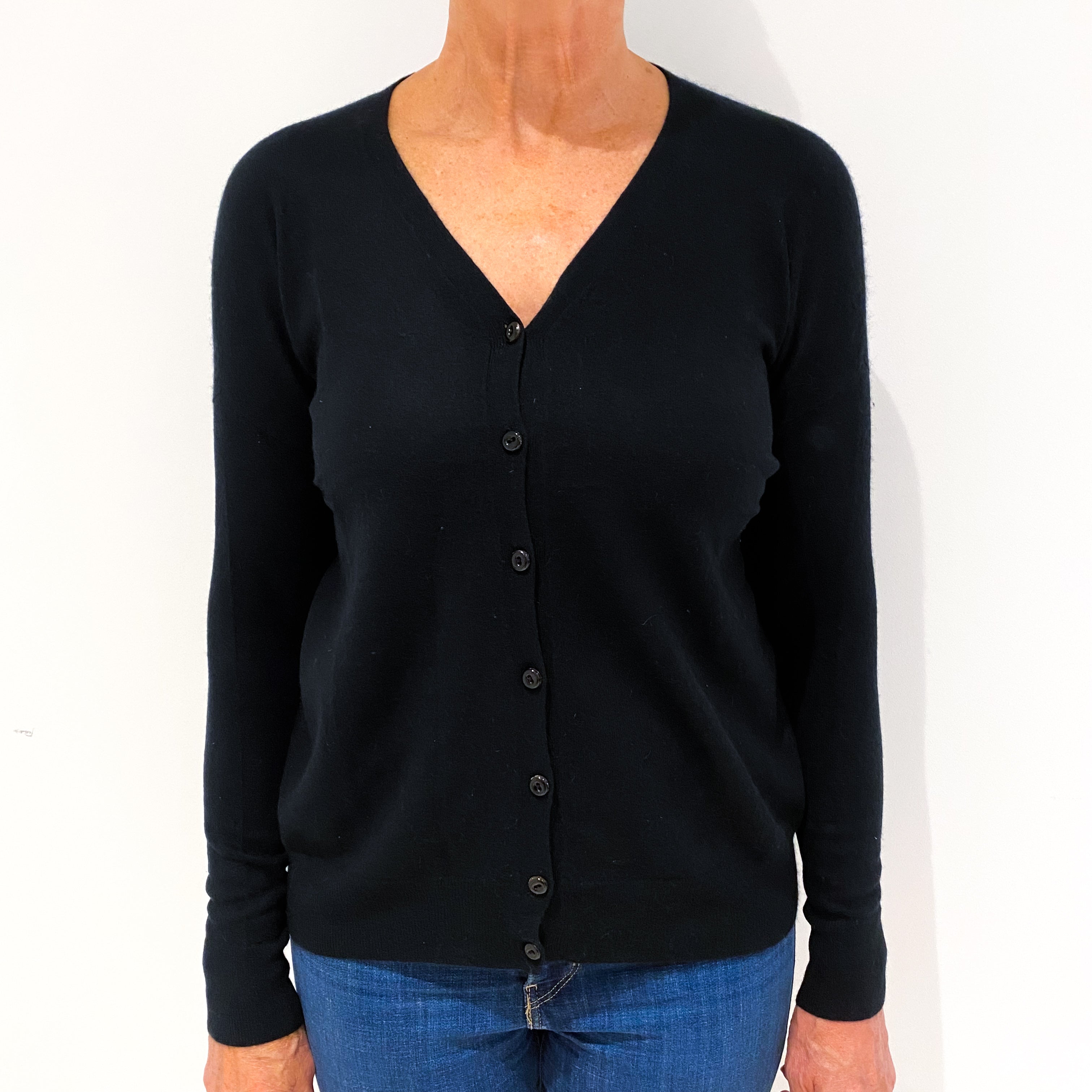 Hugo Boss Black Cashmere V-Neck Cardigan Medium