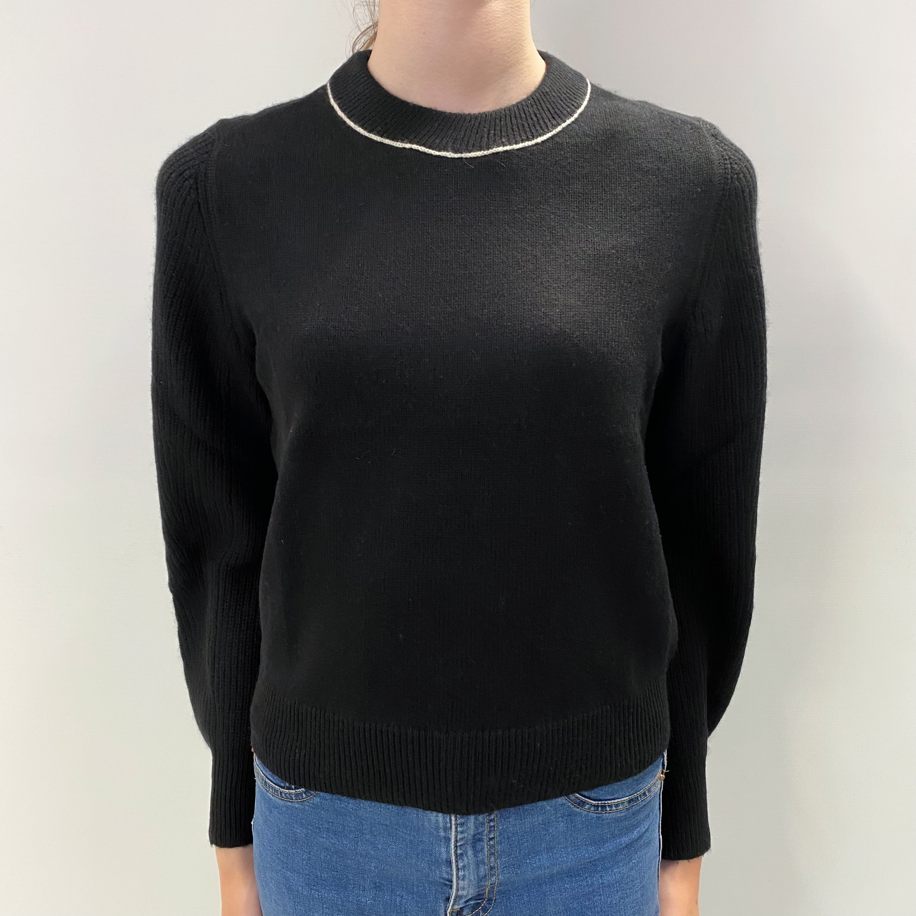 Rag And Bone Black Cashmere Crew Neck Jumper Extra Small