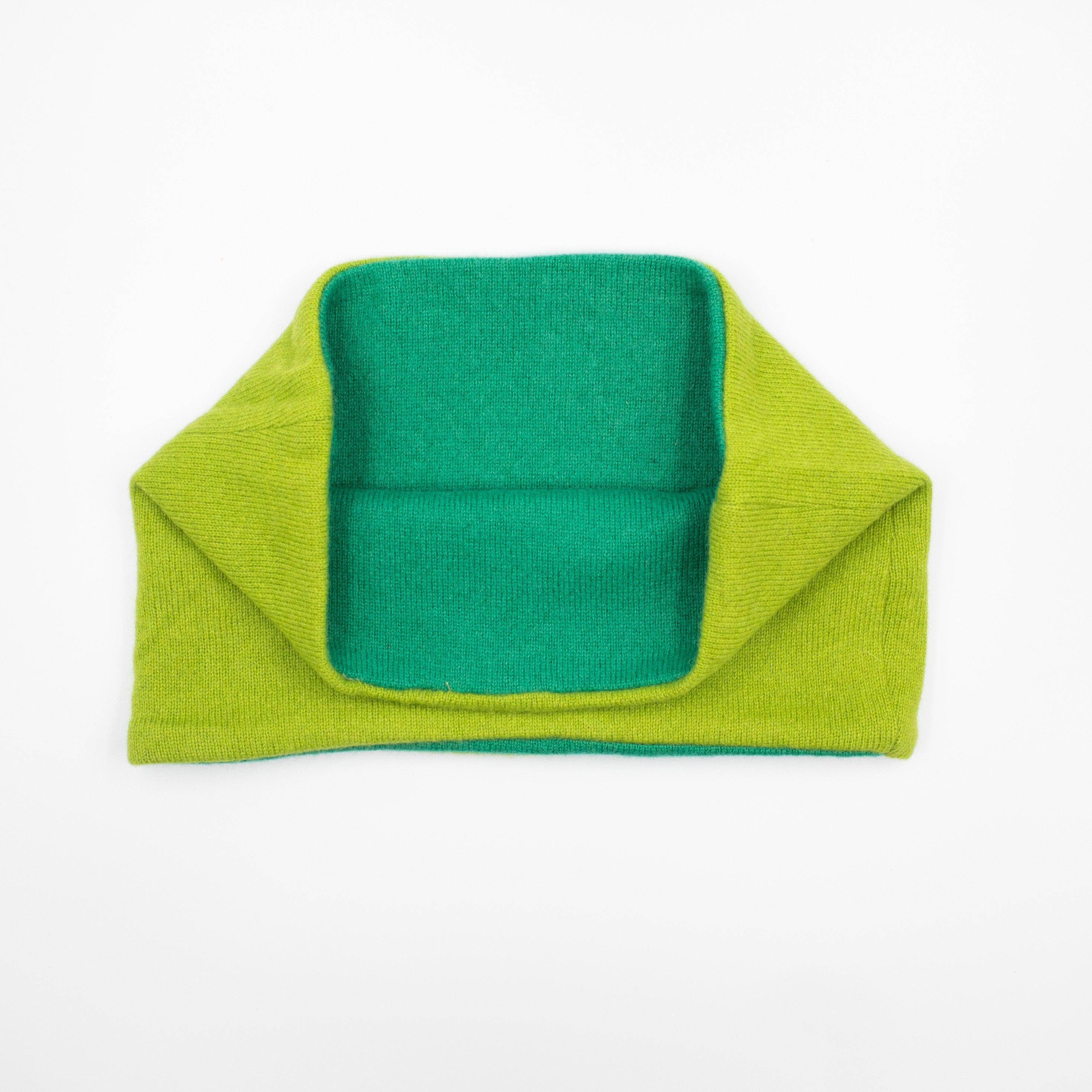 Bright Lime and Emerald Green Neck Warmer