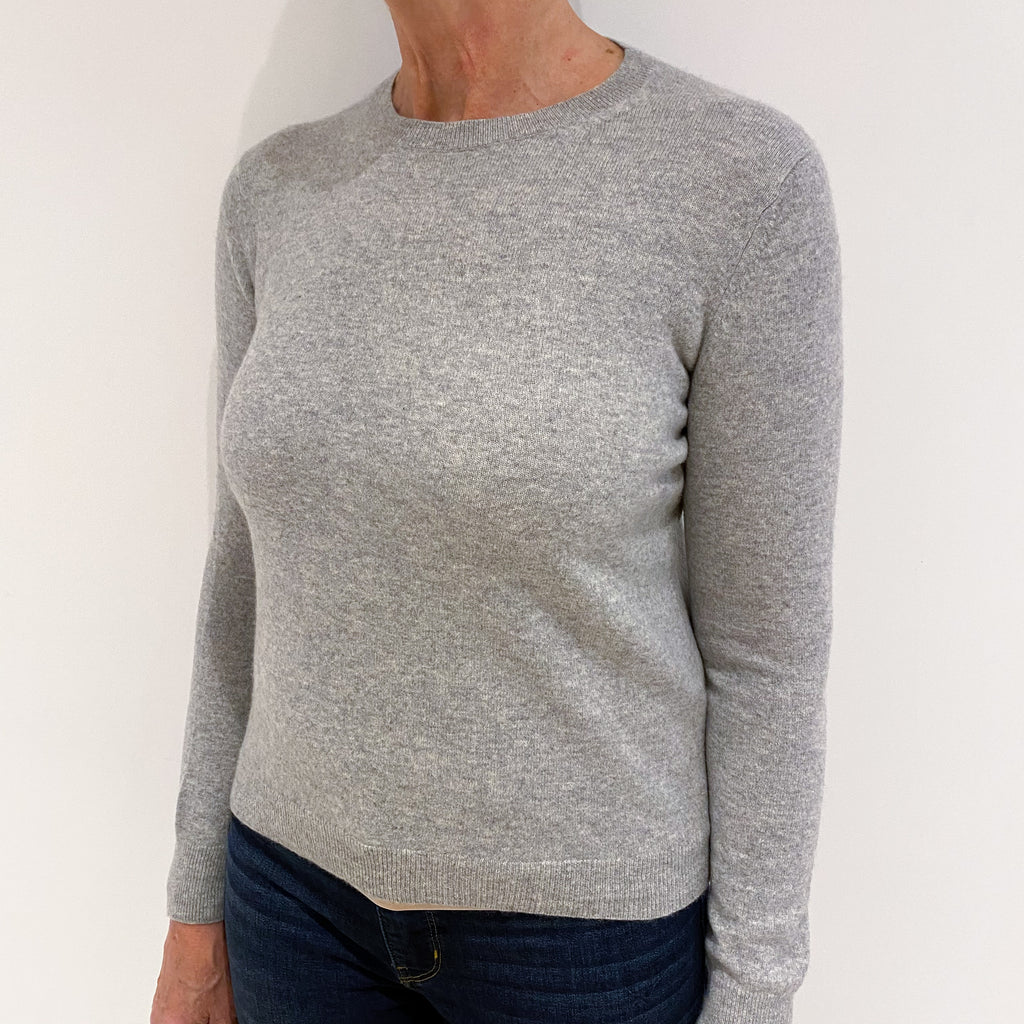 Smoke Grey Cashmere Crew Neck Jumper Medium