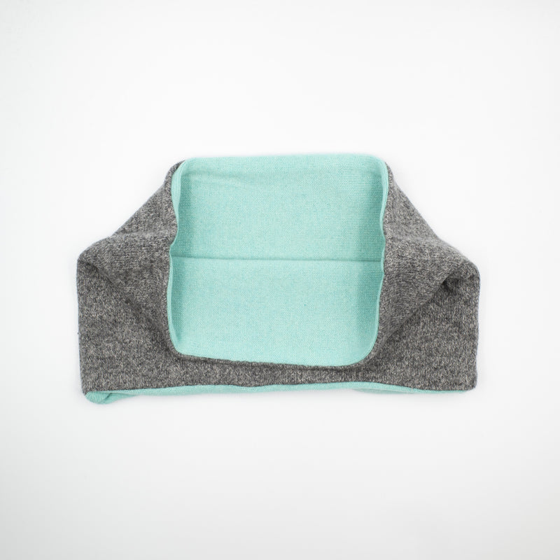 Slate Grey and Mint Green Neck Warmer