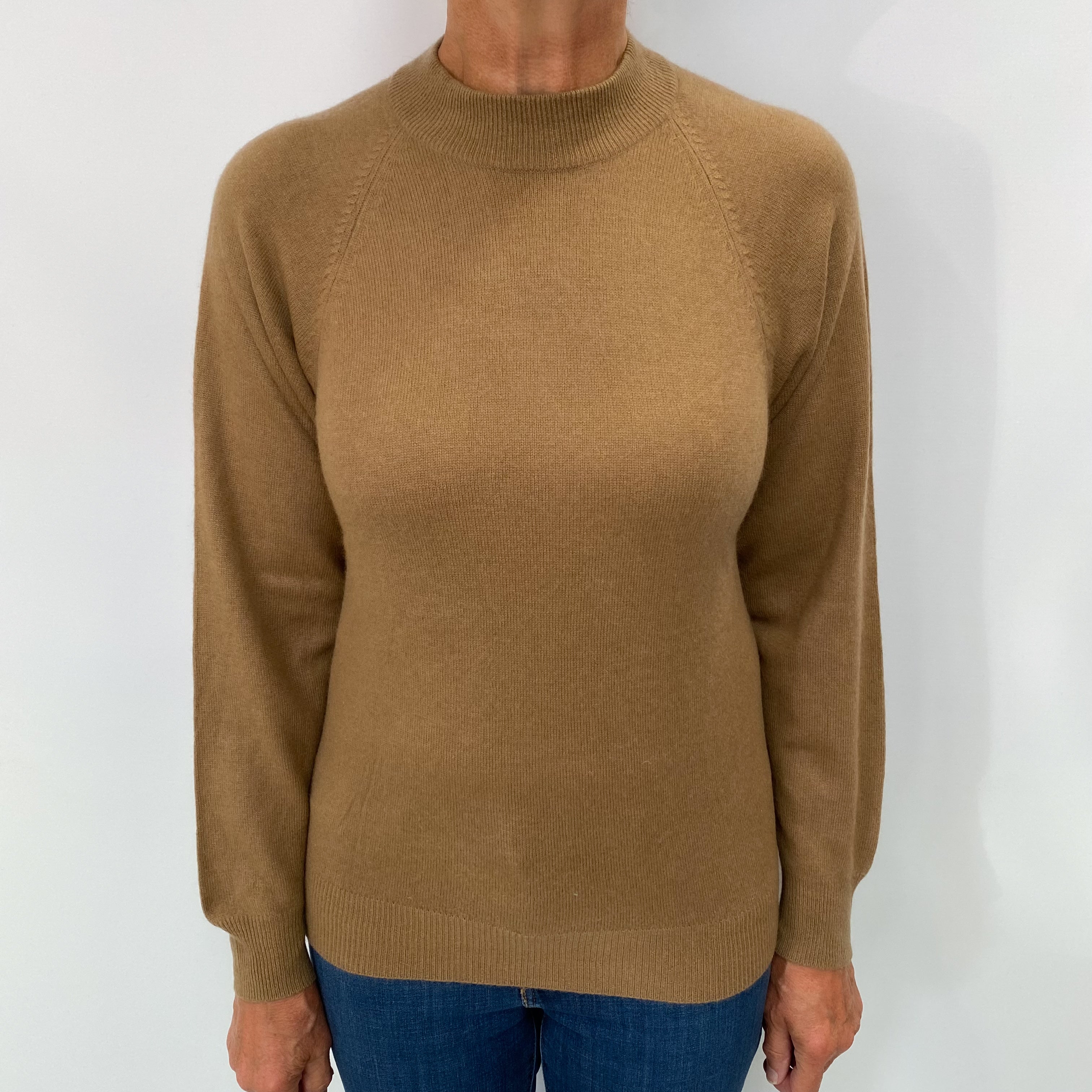 Butterscotch Brown Cashmere Turtle Neck Jumper Medium