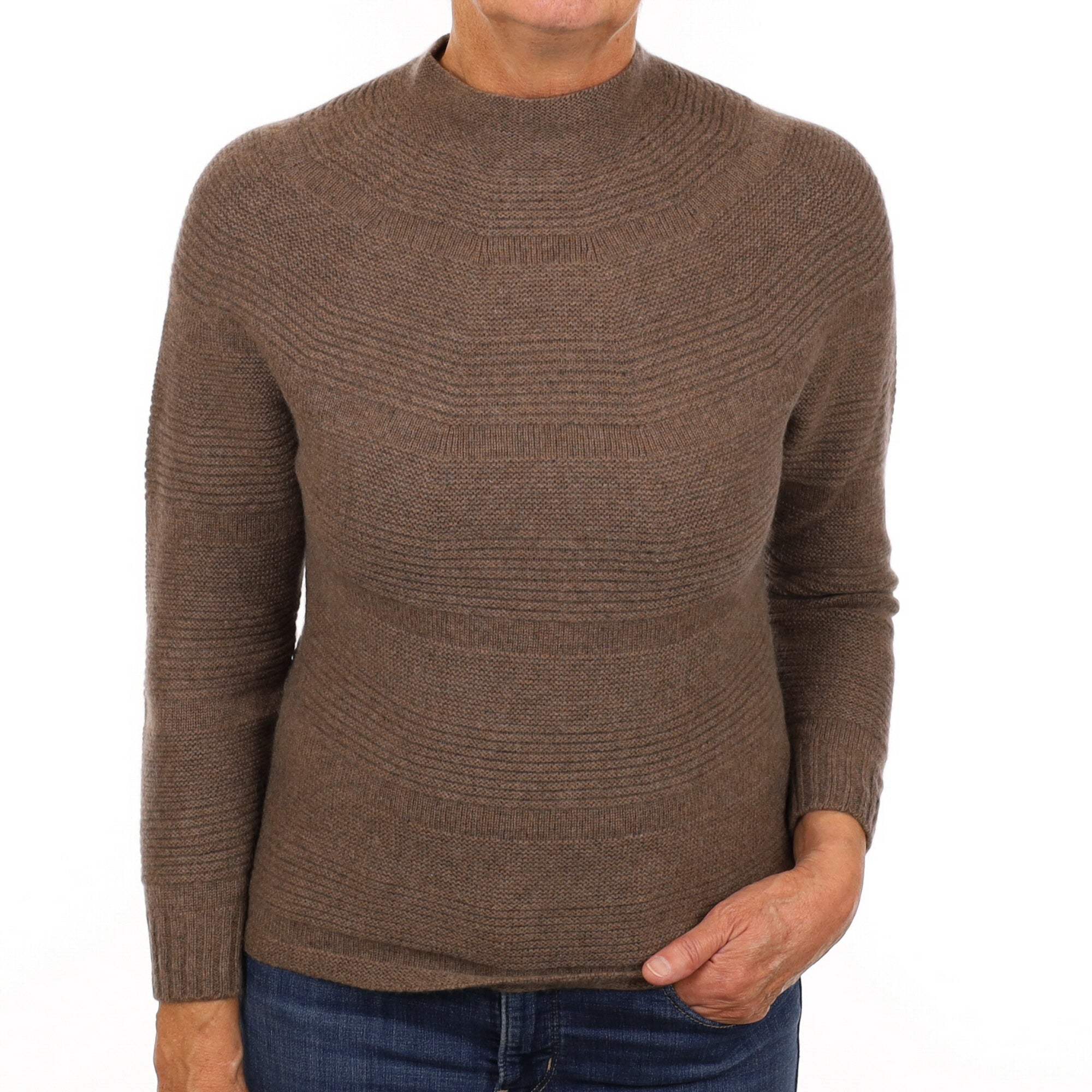 Donkey Brown Cashmere Turtle Neck Jumper Medium