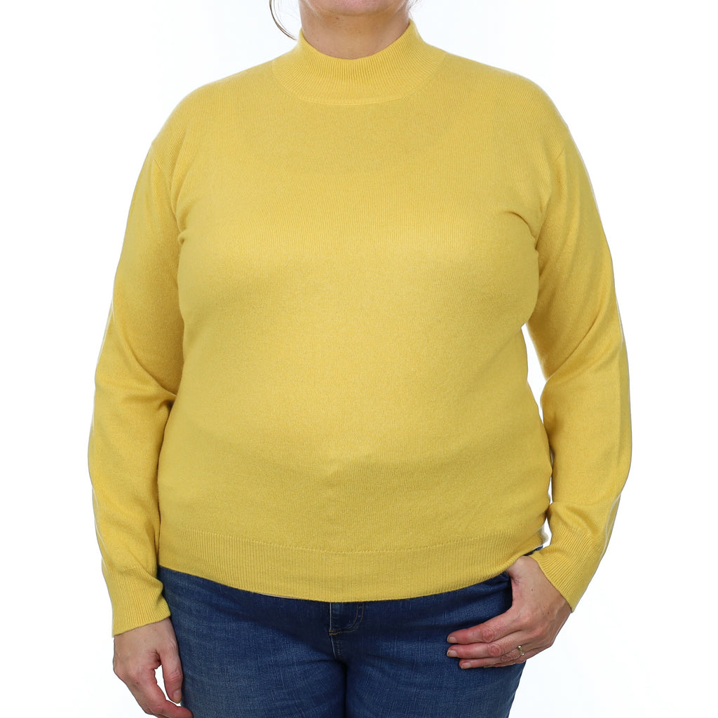 Sunflower Yellow Cashmere Turtle Neck Jumper Extra Large