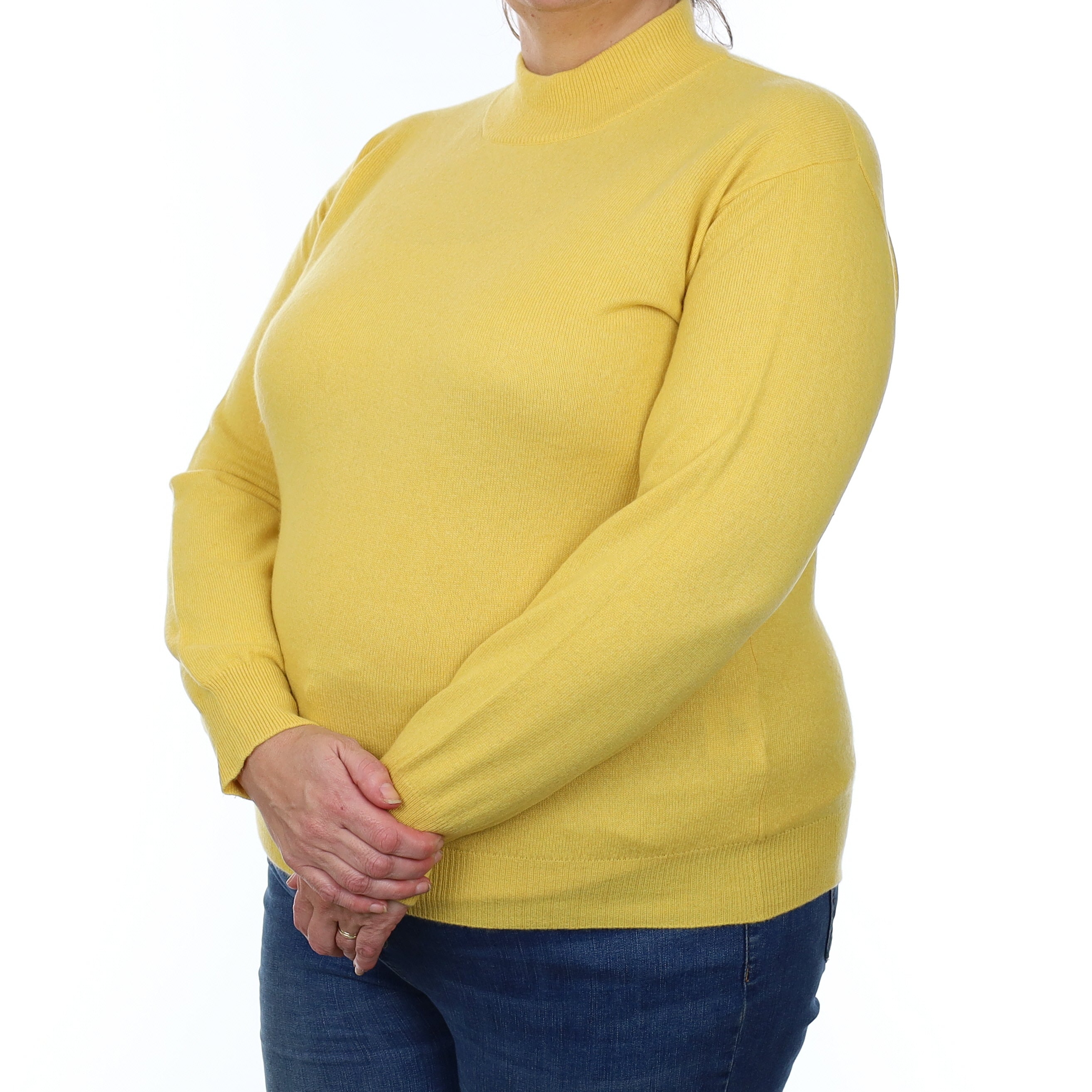 Sunflower Yellow Cashmere Turtle Neck Jumper Extra Large