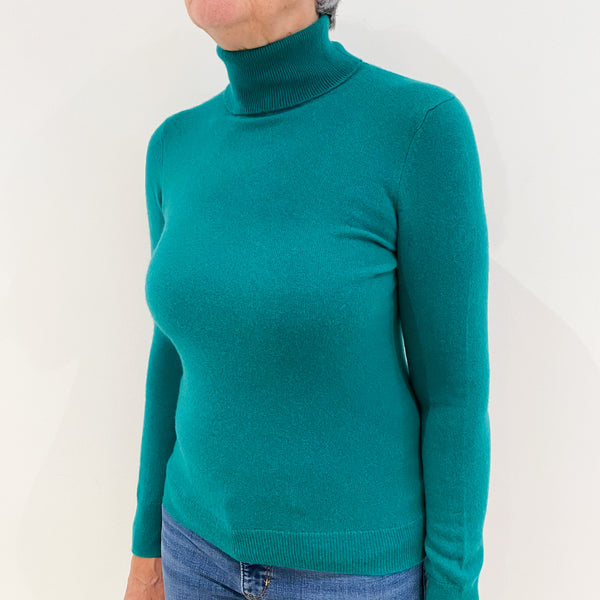 Shamrock Cashmere Polo Neck Jumper Medium