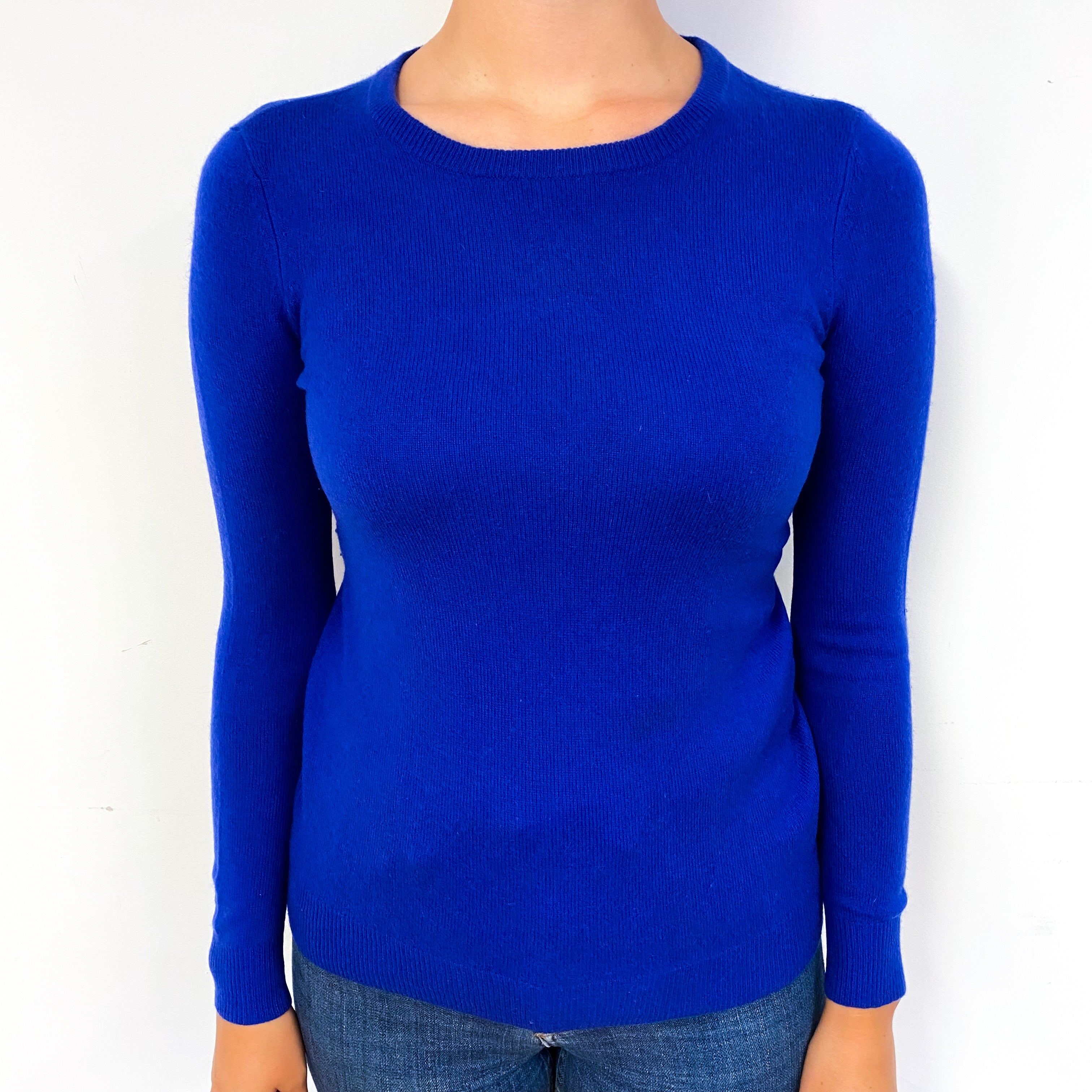 Indigo Blue Cashmere Crew Neck Jumper Small
