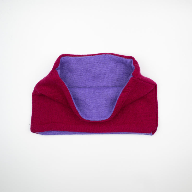 Cherry Pink and Purple Neck Warmer