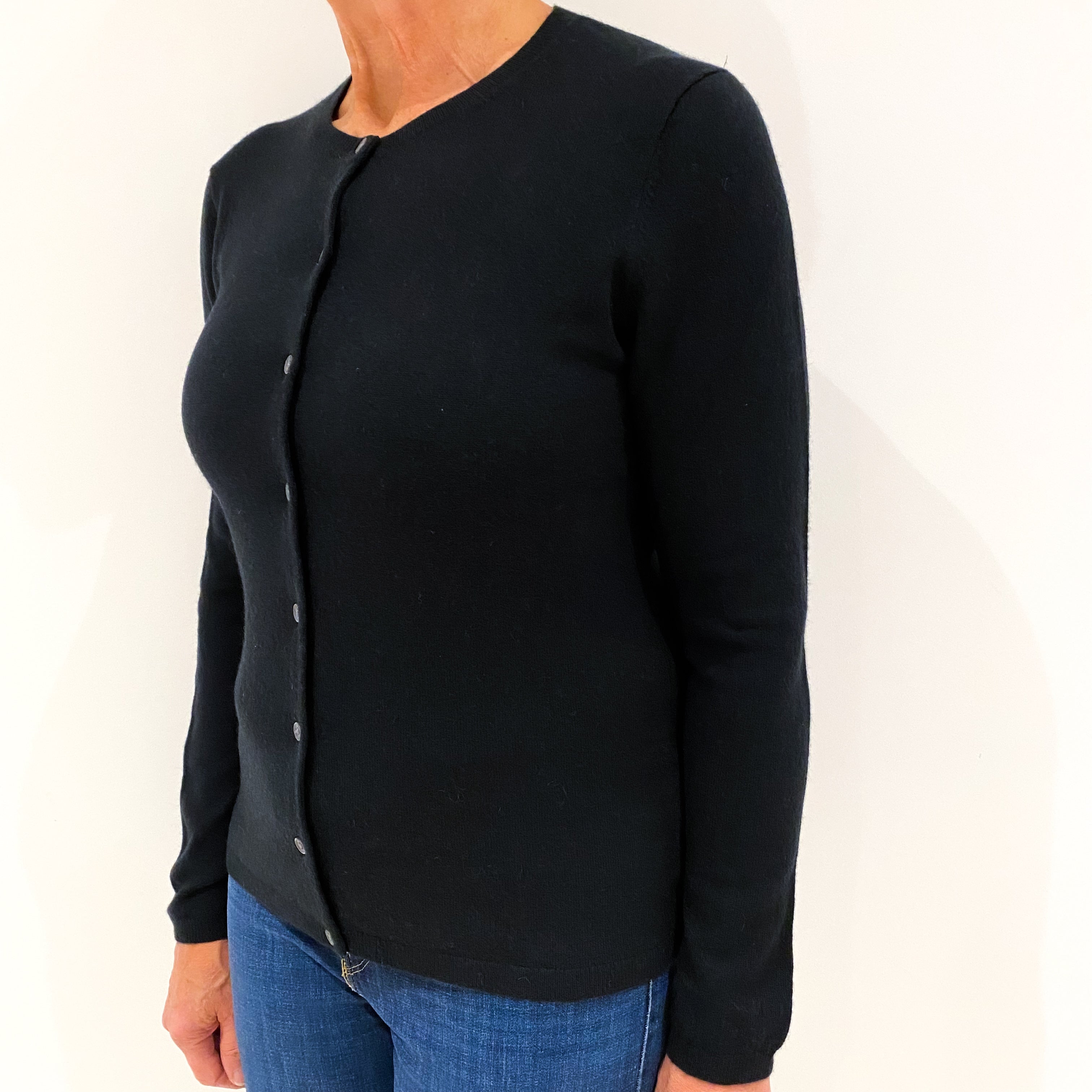 Black Cashmere Cardigan Medium
