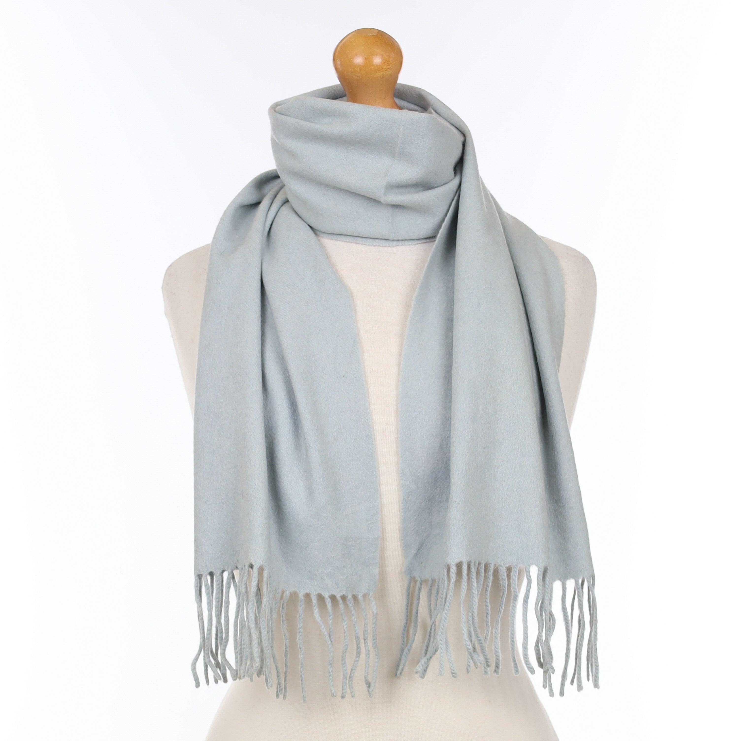 Powder Blue Cashmere Woven Scarf