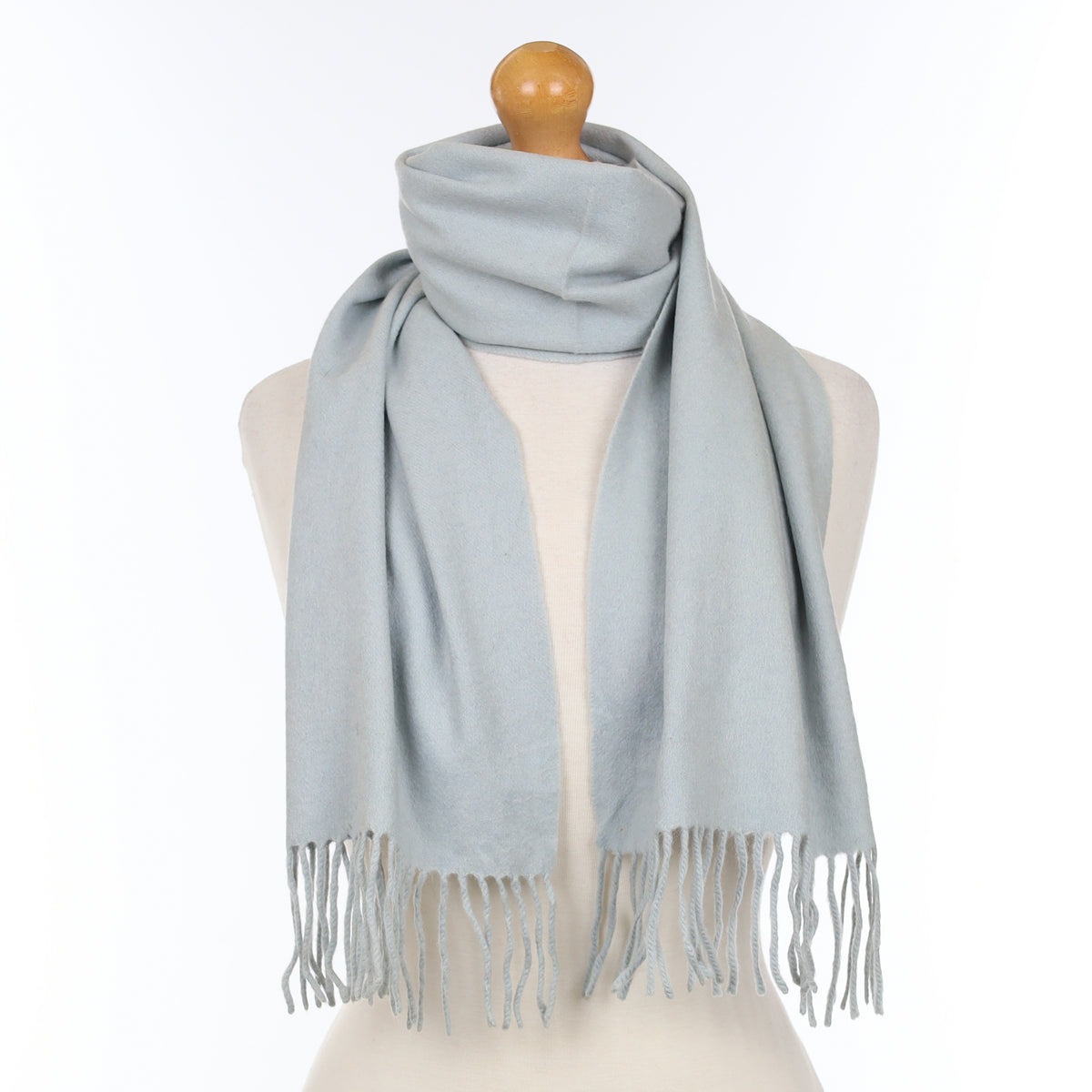 Powder Blue Cashmere Woven Scarf