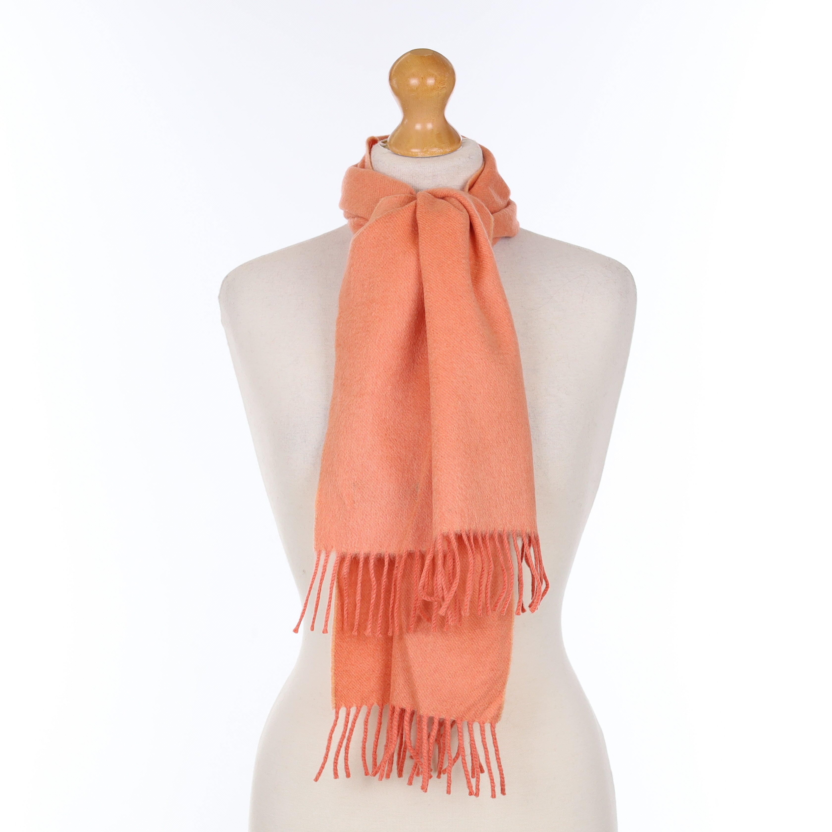 Sunset Orange Cashmere Woven Scarf