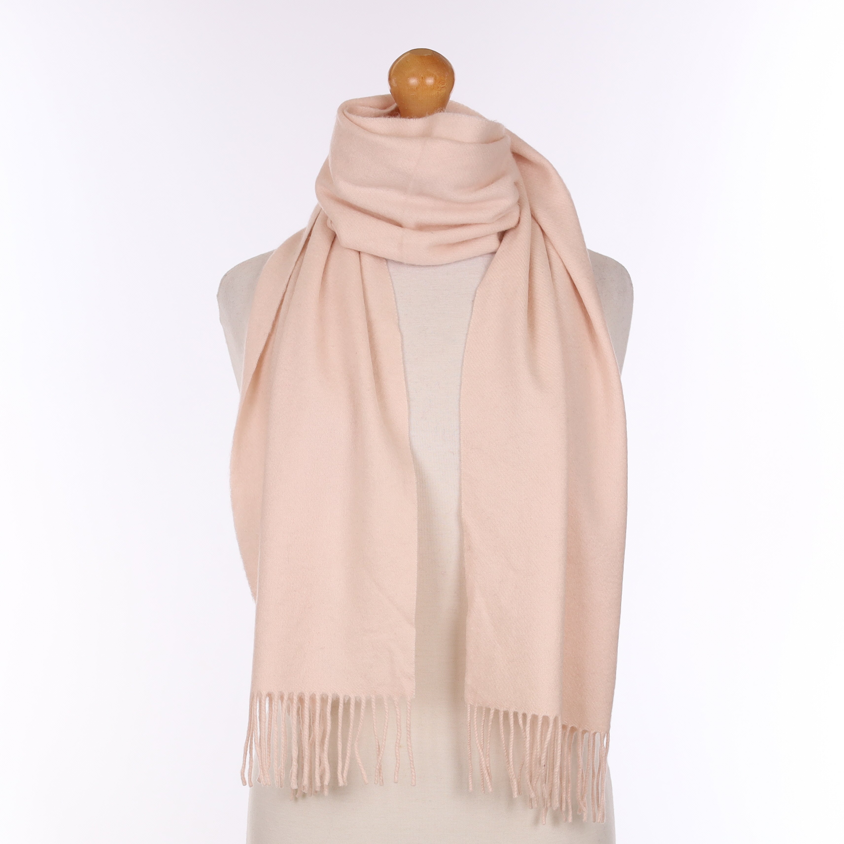Oyster Pink Cashmere Woven Scarf