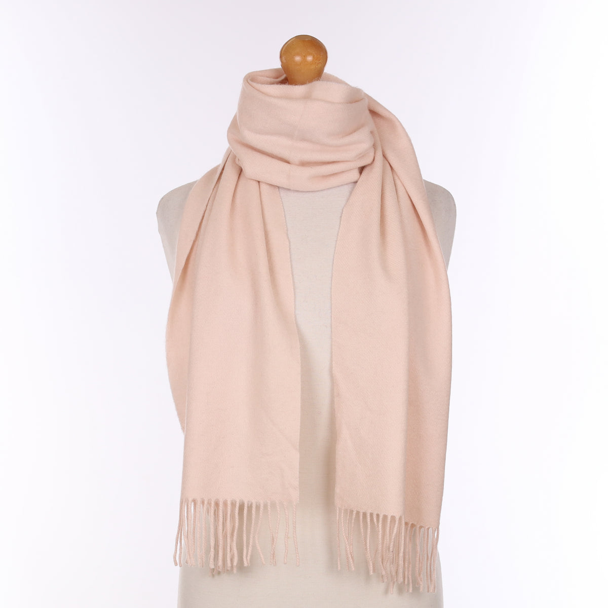 Oyster Pink Cashmere Woven Scarf