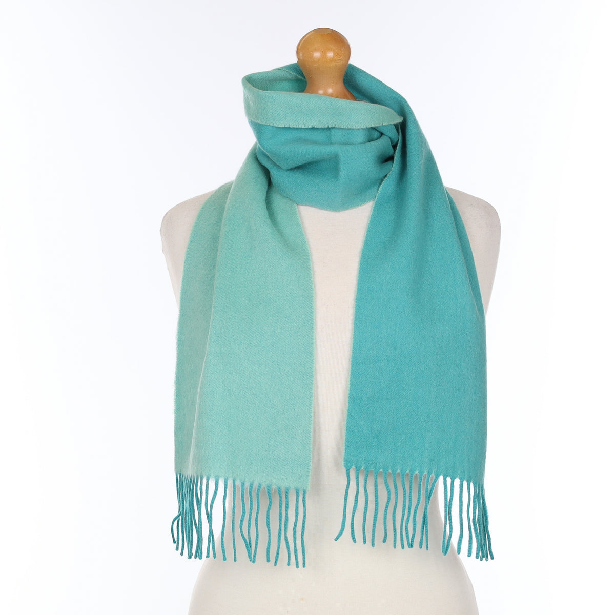 Aqua Blue Cashmere Woven Scarf