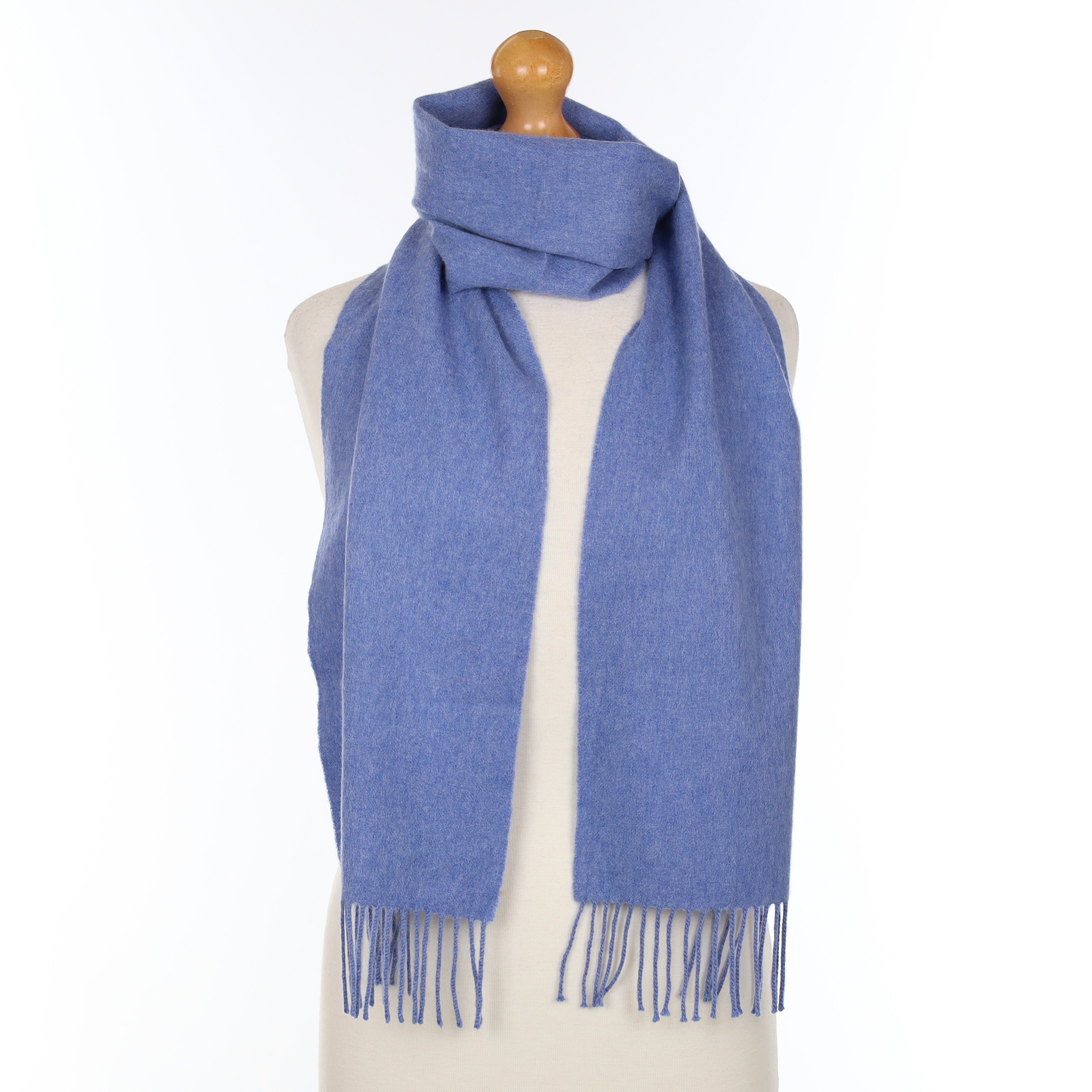 Denim Blue Cashmere Woven Scarf