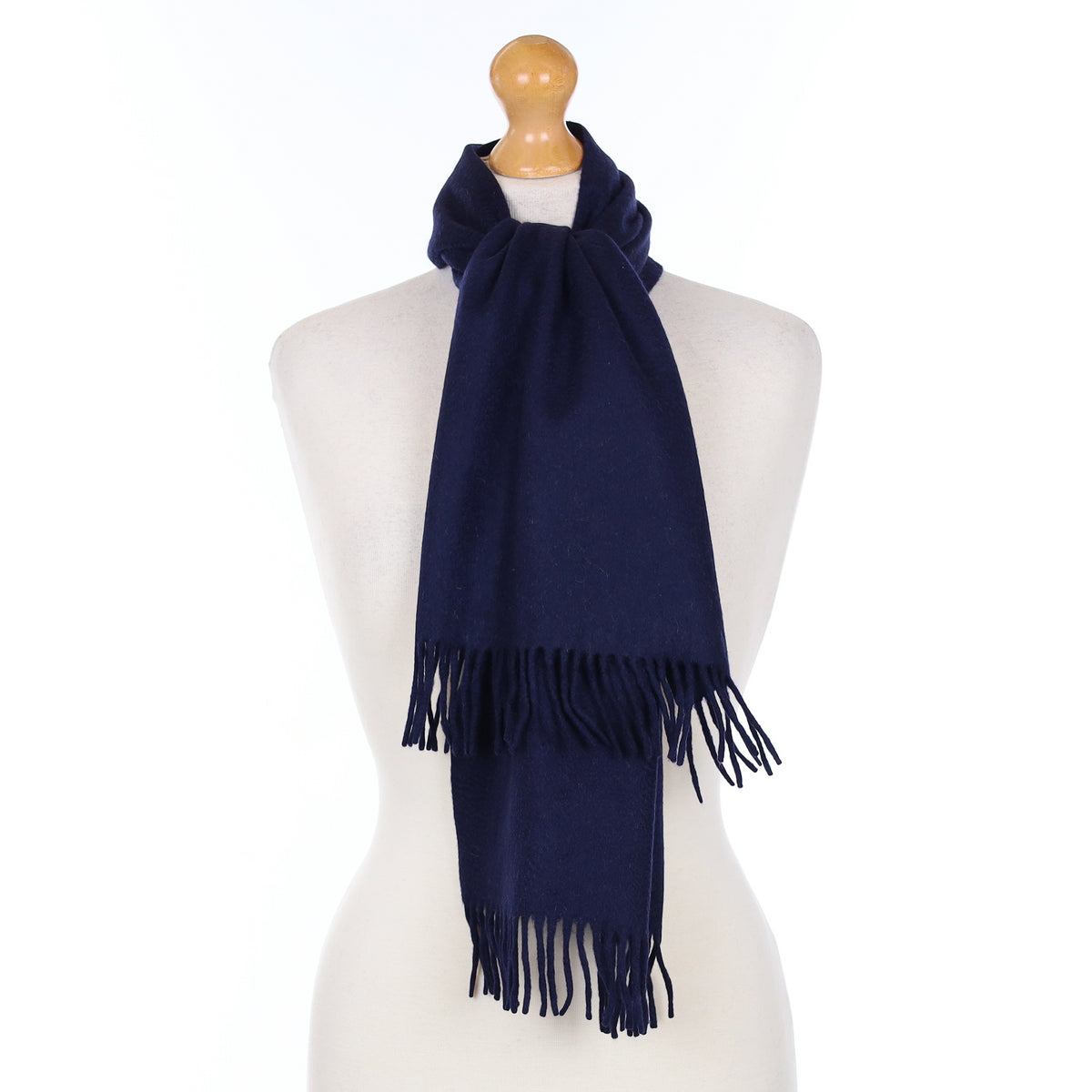 Deep Navy Blue Cashmere Woven Scarf