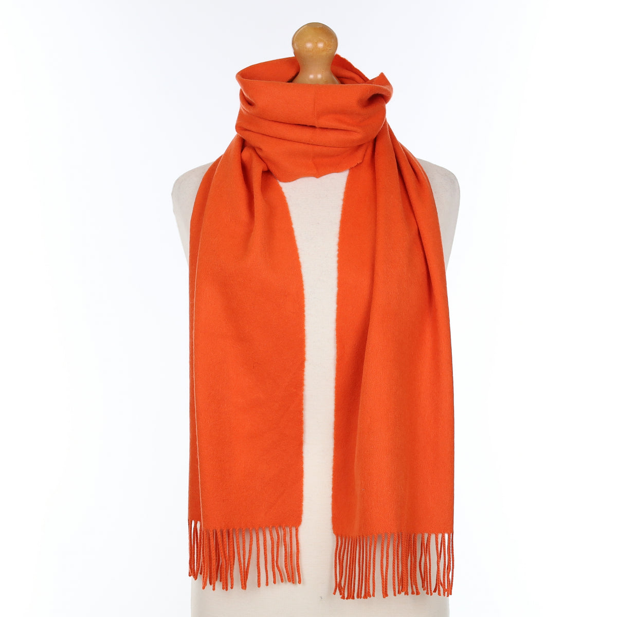 Pumpkin Orange Cashmere Woven Scarf