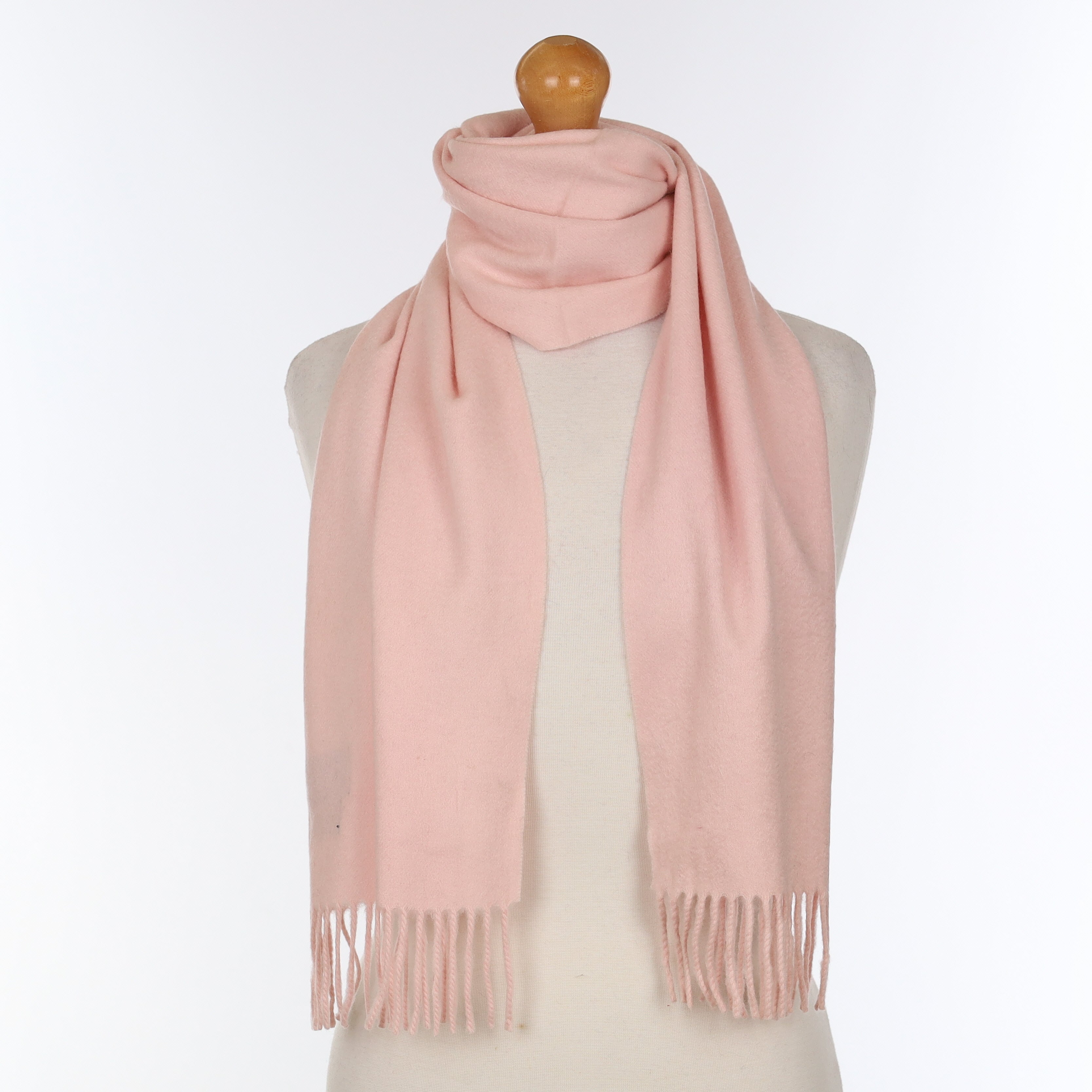 Carnation Pink Cashmere Woven Scarf