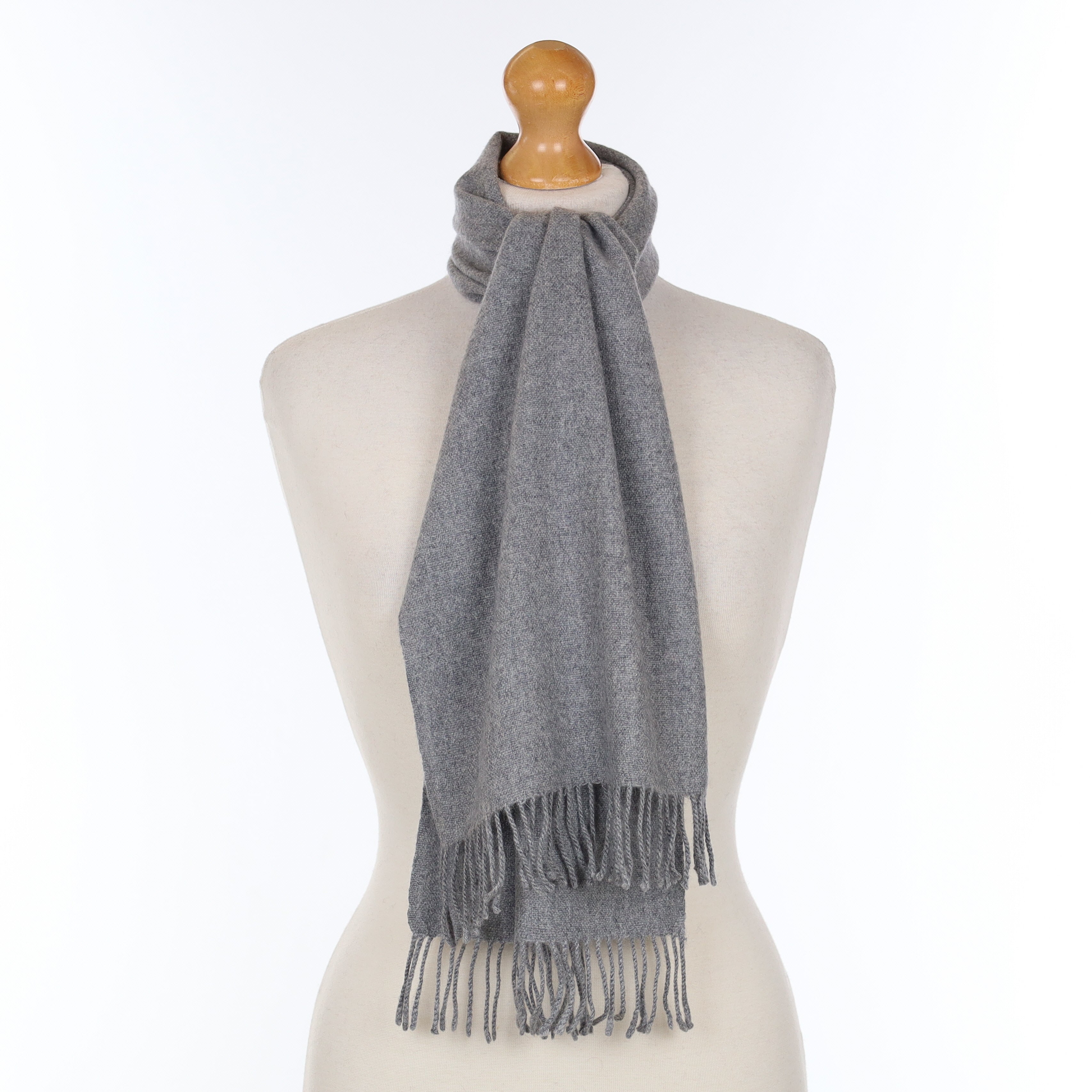 Ash Grey Cashmere Woven Scarf