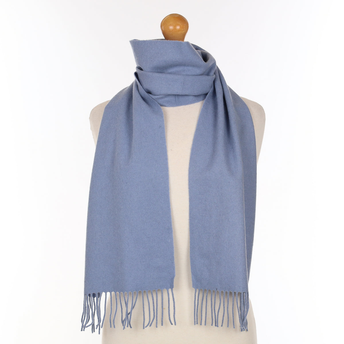 Denim Blue Cashmere Woven Scarf