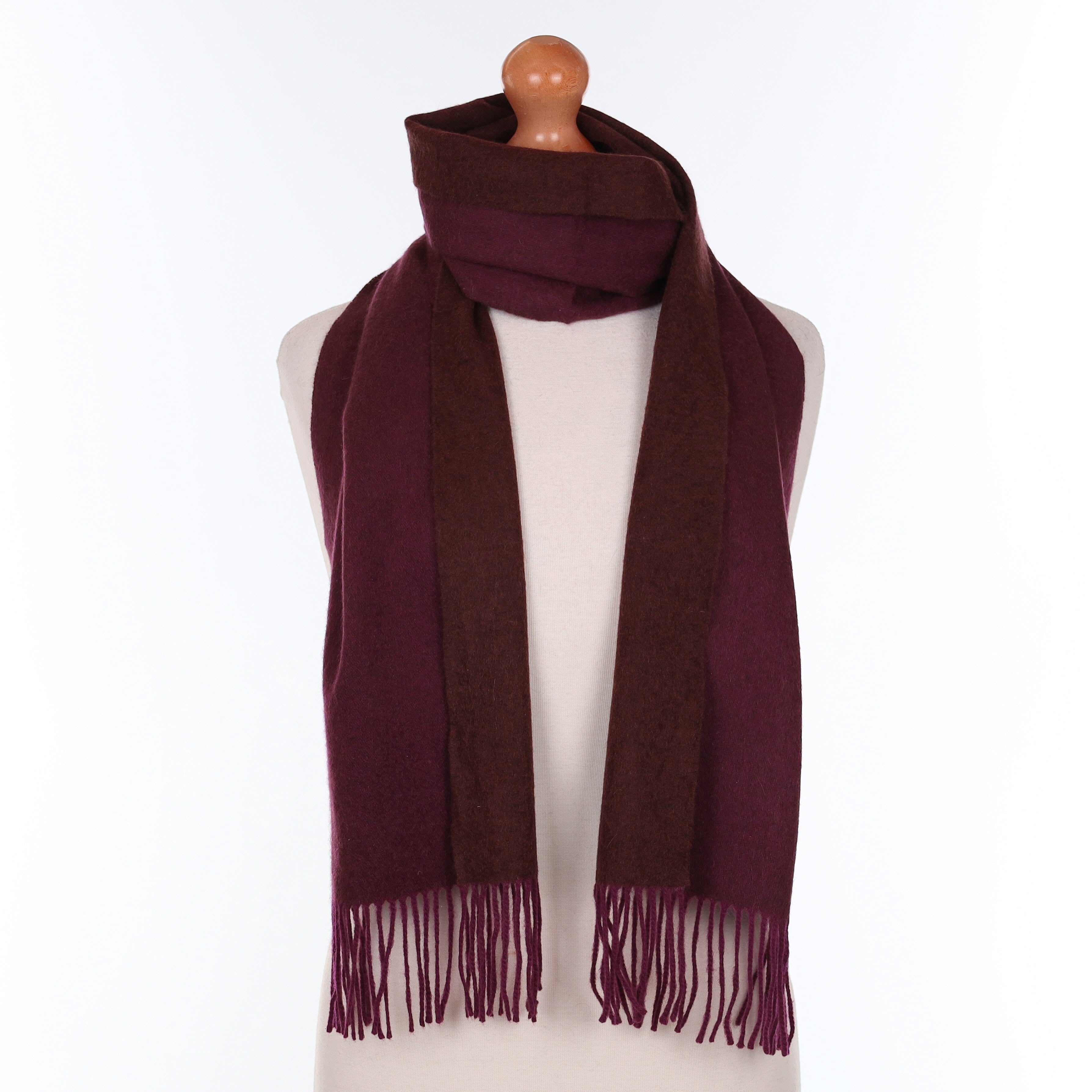 Wine Purple Cashmere Woven Scarf