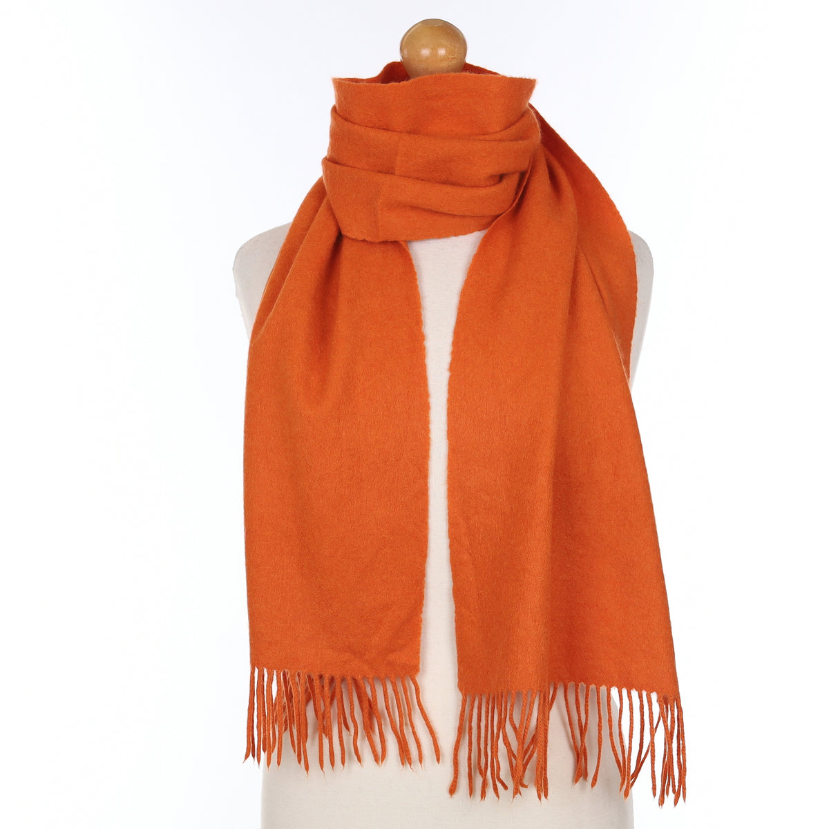 Pumpkin Orange Cashmere Woven Scarf