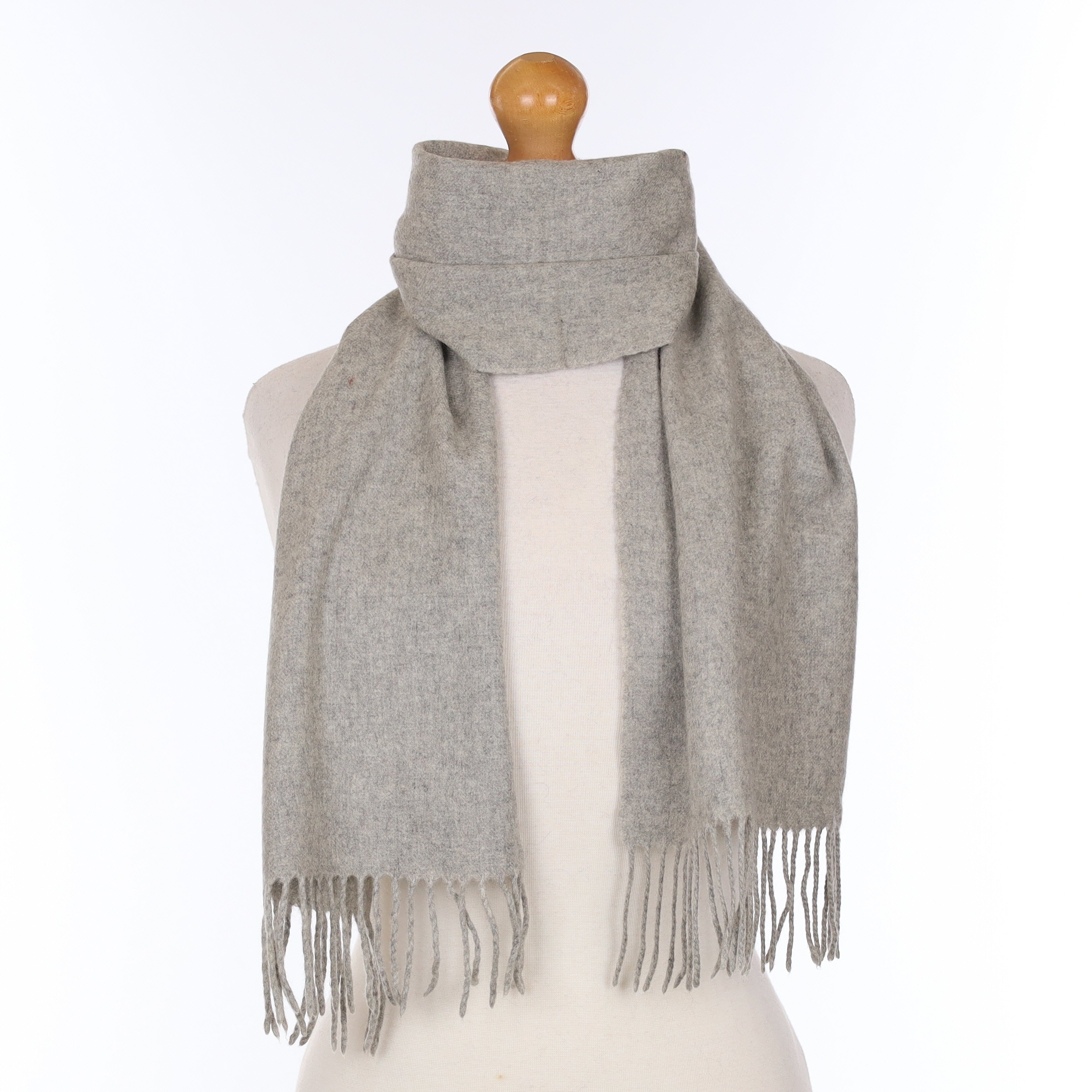 Smoke Grey Cashmere Woven Scarf