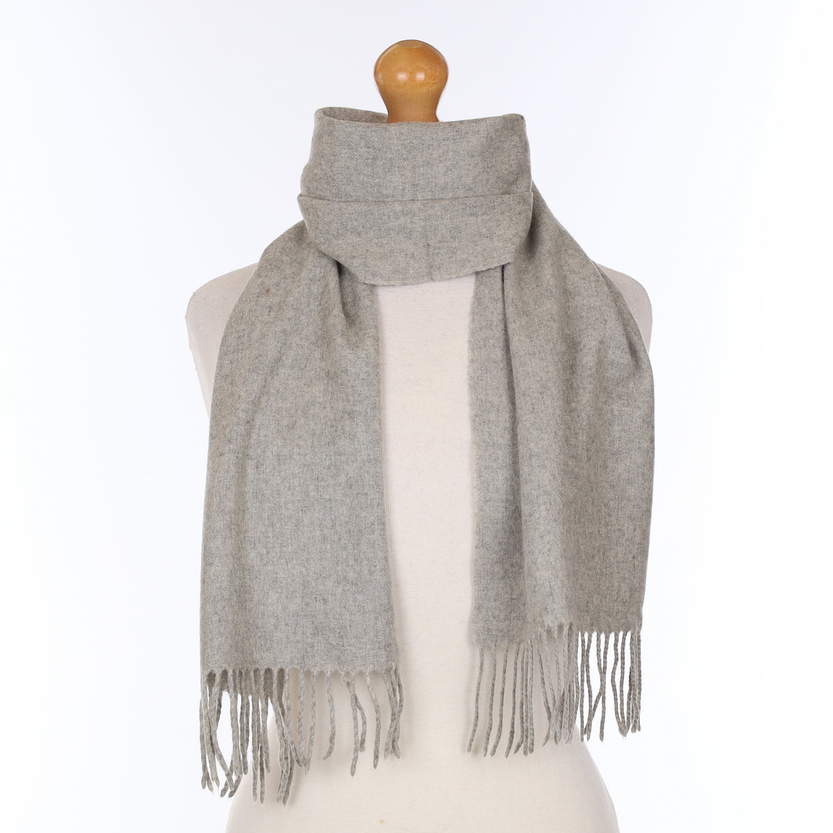 Smoke Grey Cashmere Woven Scarf