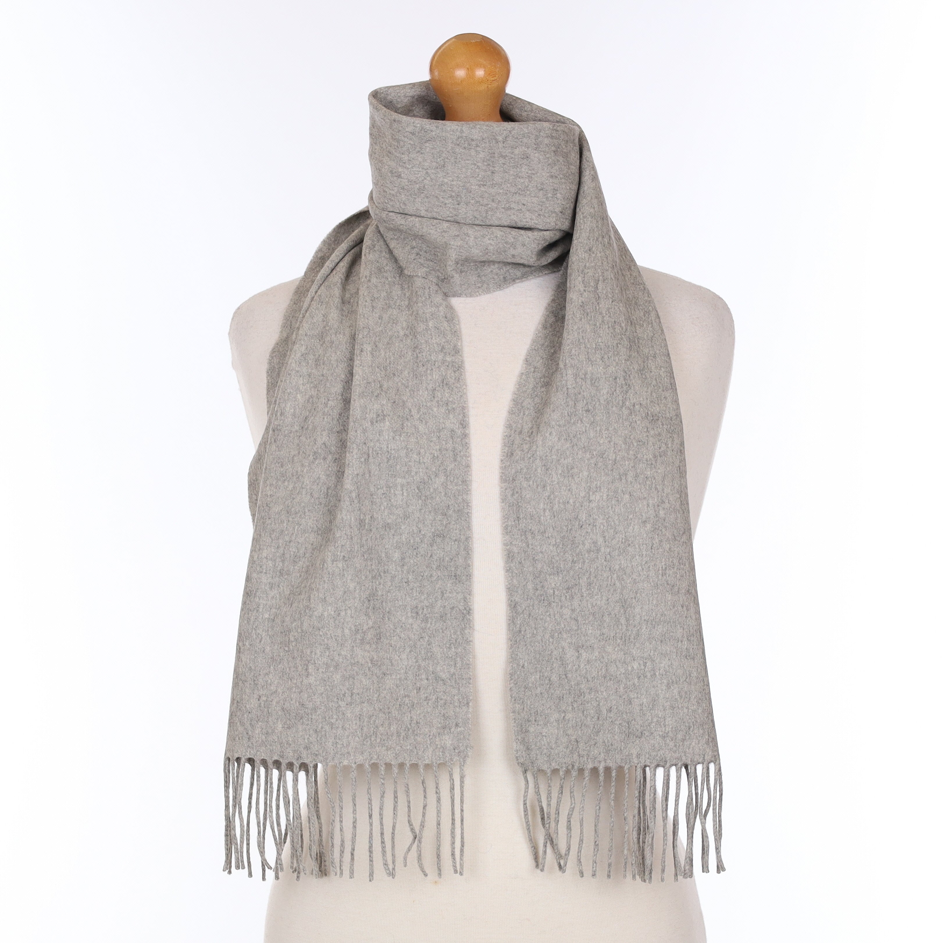 Smoke Grey Cashmere Woven Scarf