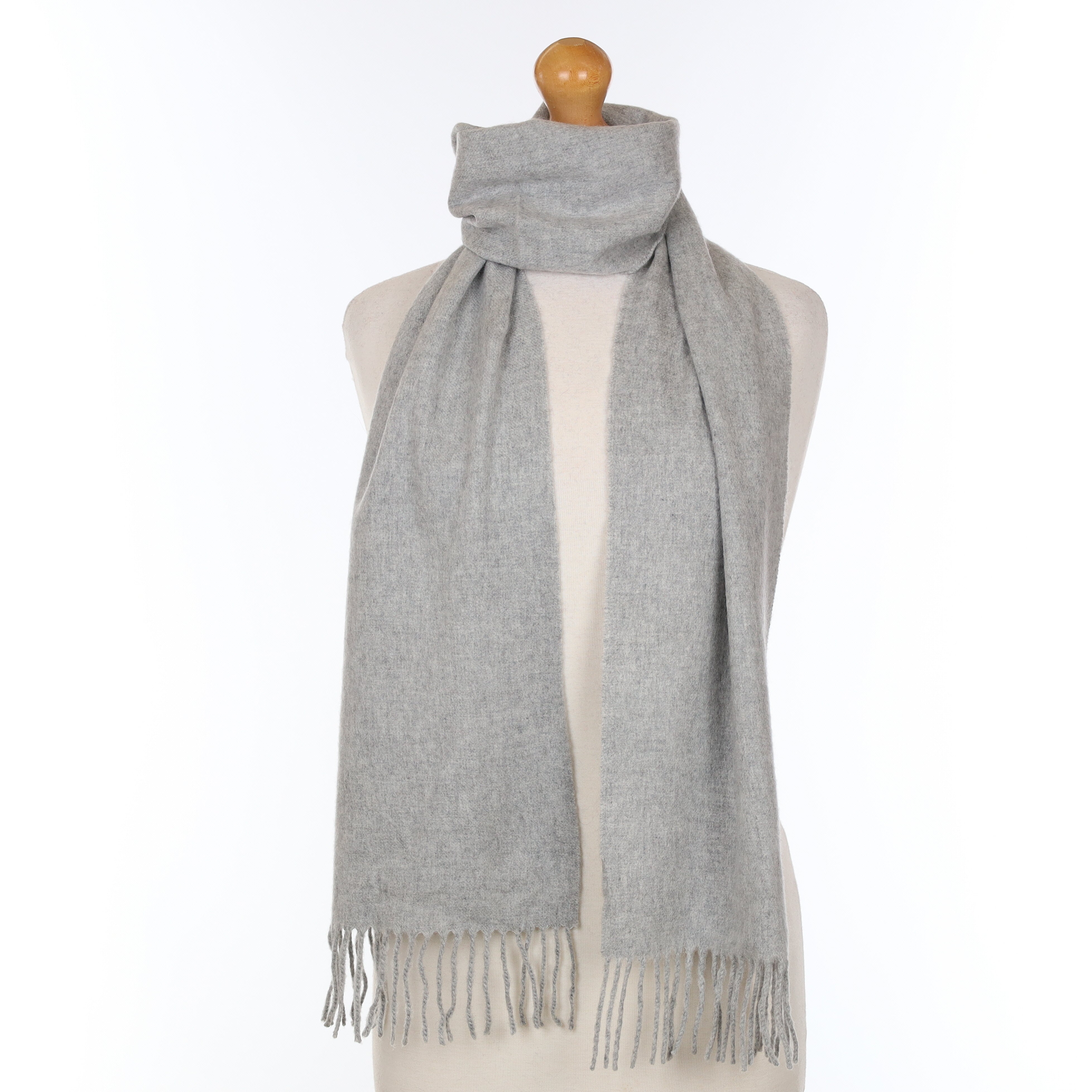 Smoke Grey Cashmere Woven Scarf