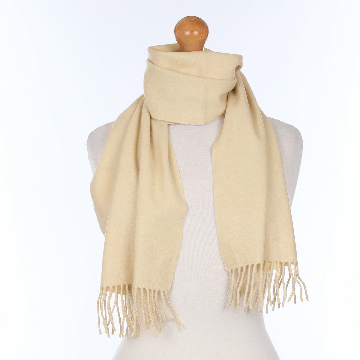 Butter Yellow Cashmere Woven Scarf