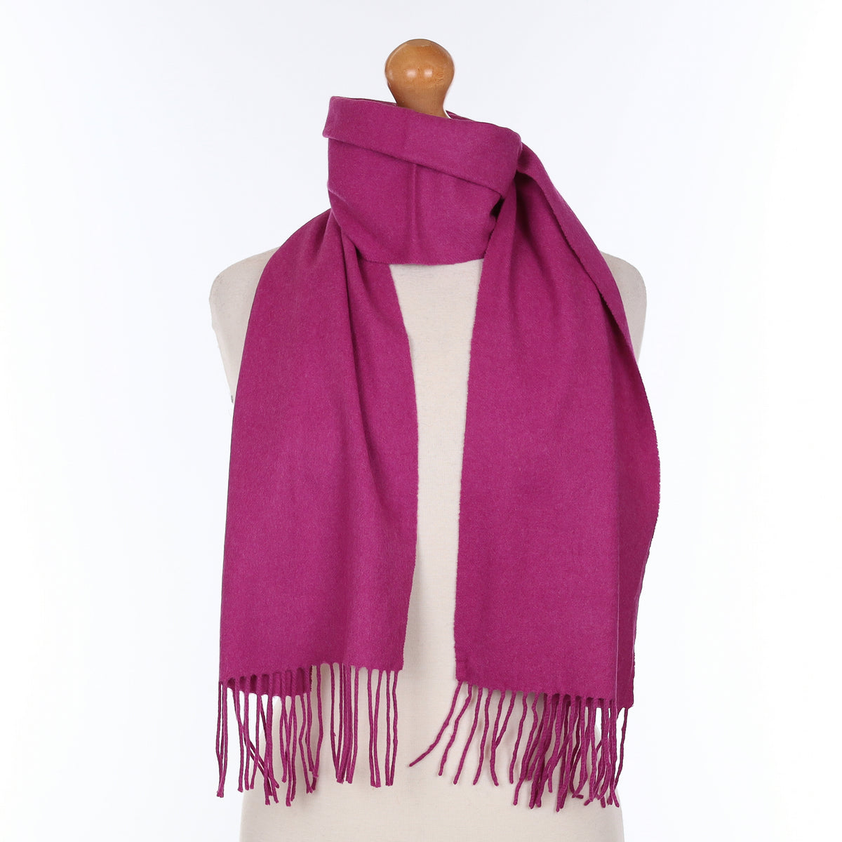 Magenta Purple Cashmere Woven Scarf