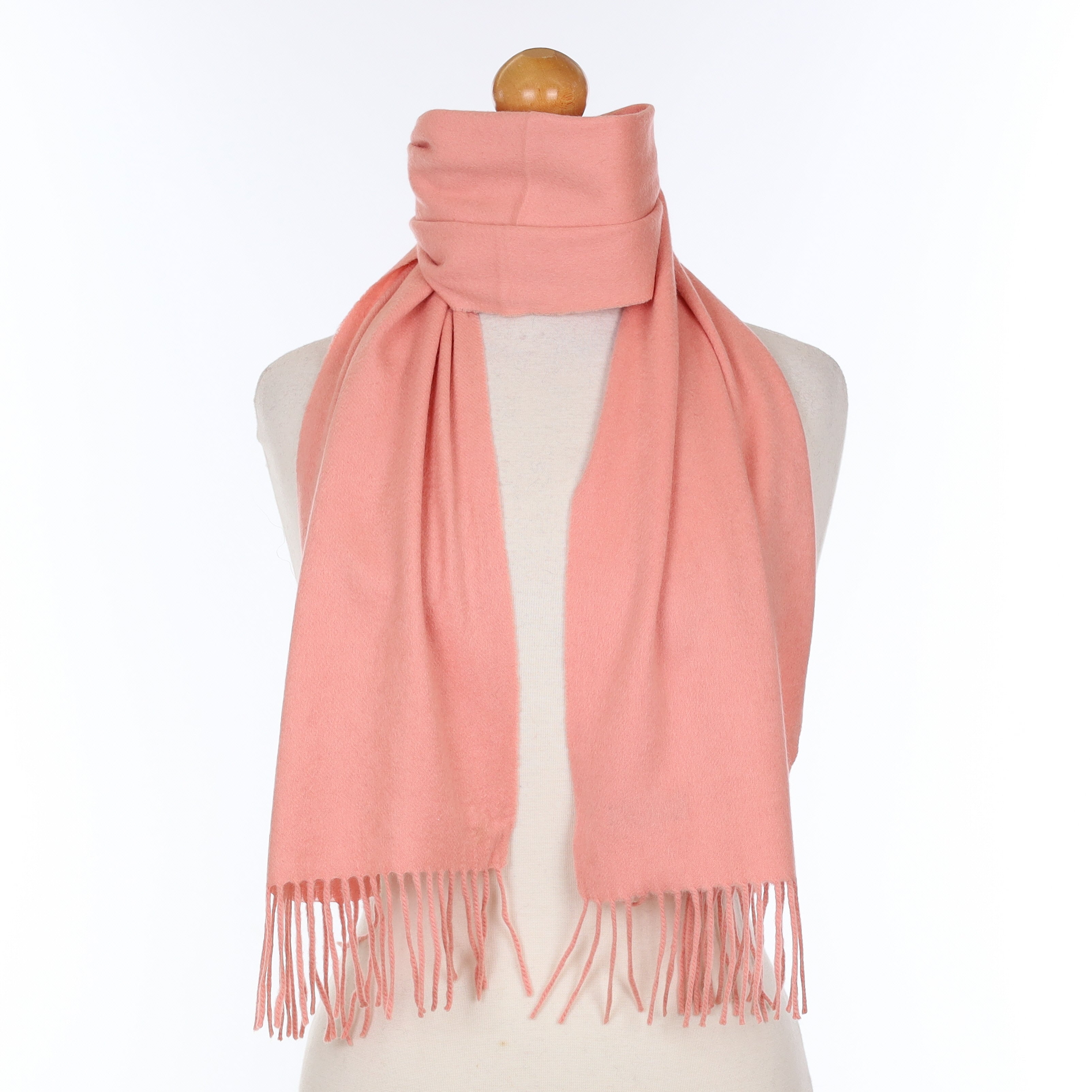 Carnation Pink Cashmere Woven Scarf