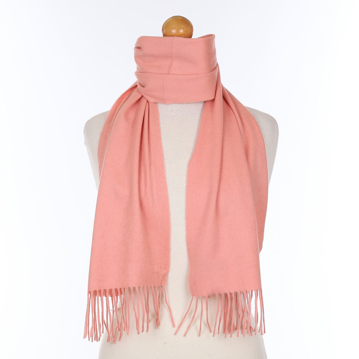 Carnation Pink Cashmere Woven Scarf