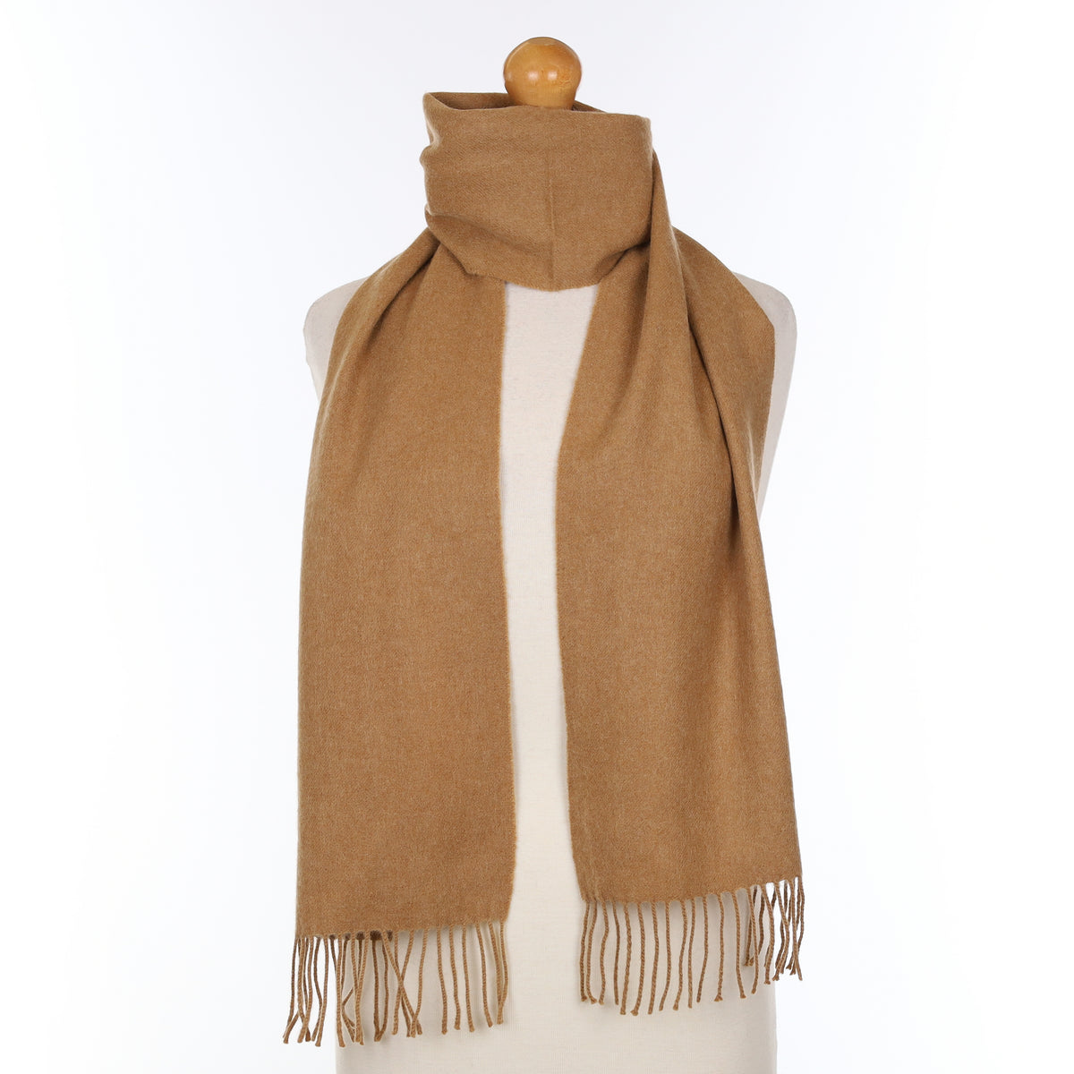 Butterscotch Brown Cashmere Woven Scarf